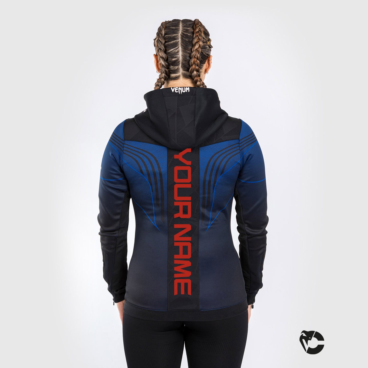 Felpa con cappuccio Walkout da donna UFC Venum Authentic Fight Night 2.0 - Midnight Edition