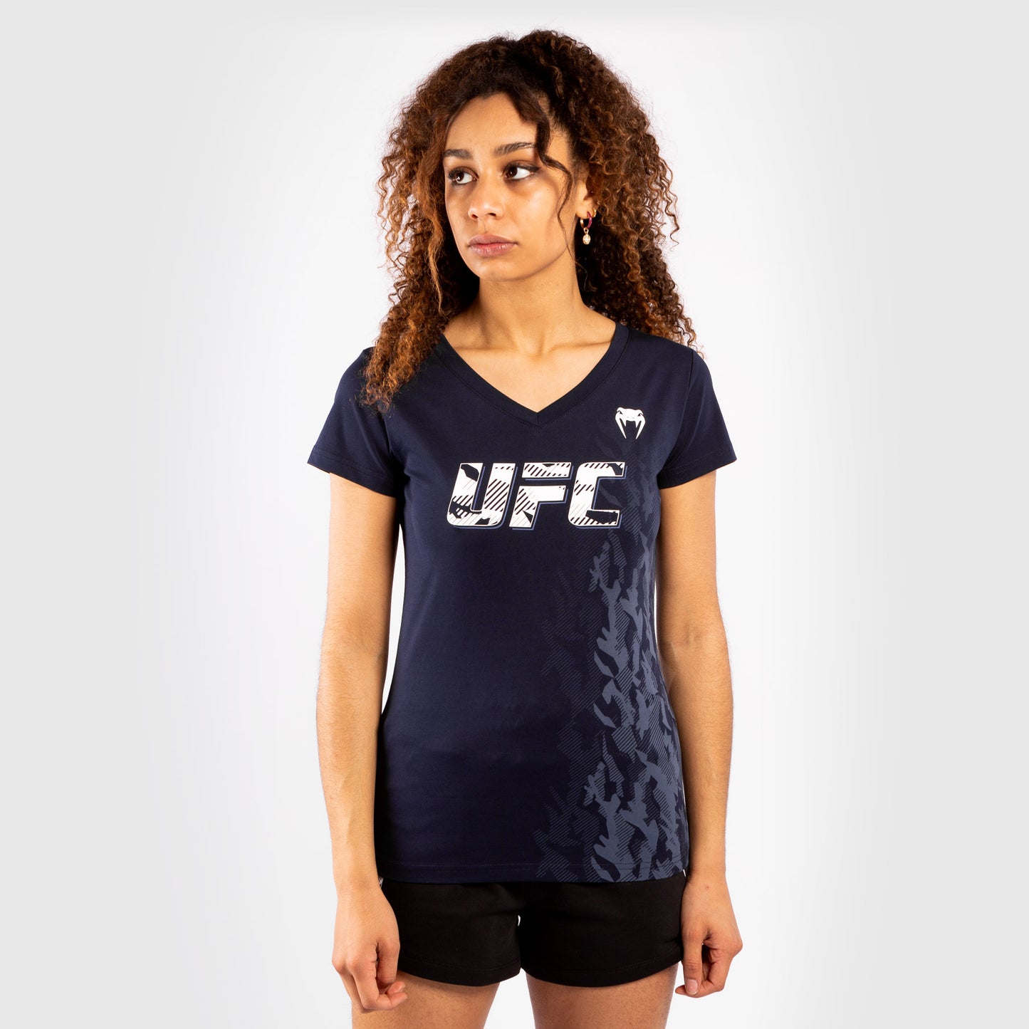 Maglia in Cotone a Maniche Corte Donna UFC Authentic Fight Week - Blu Navy