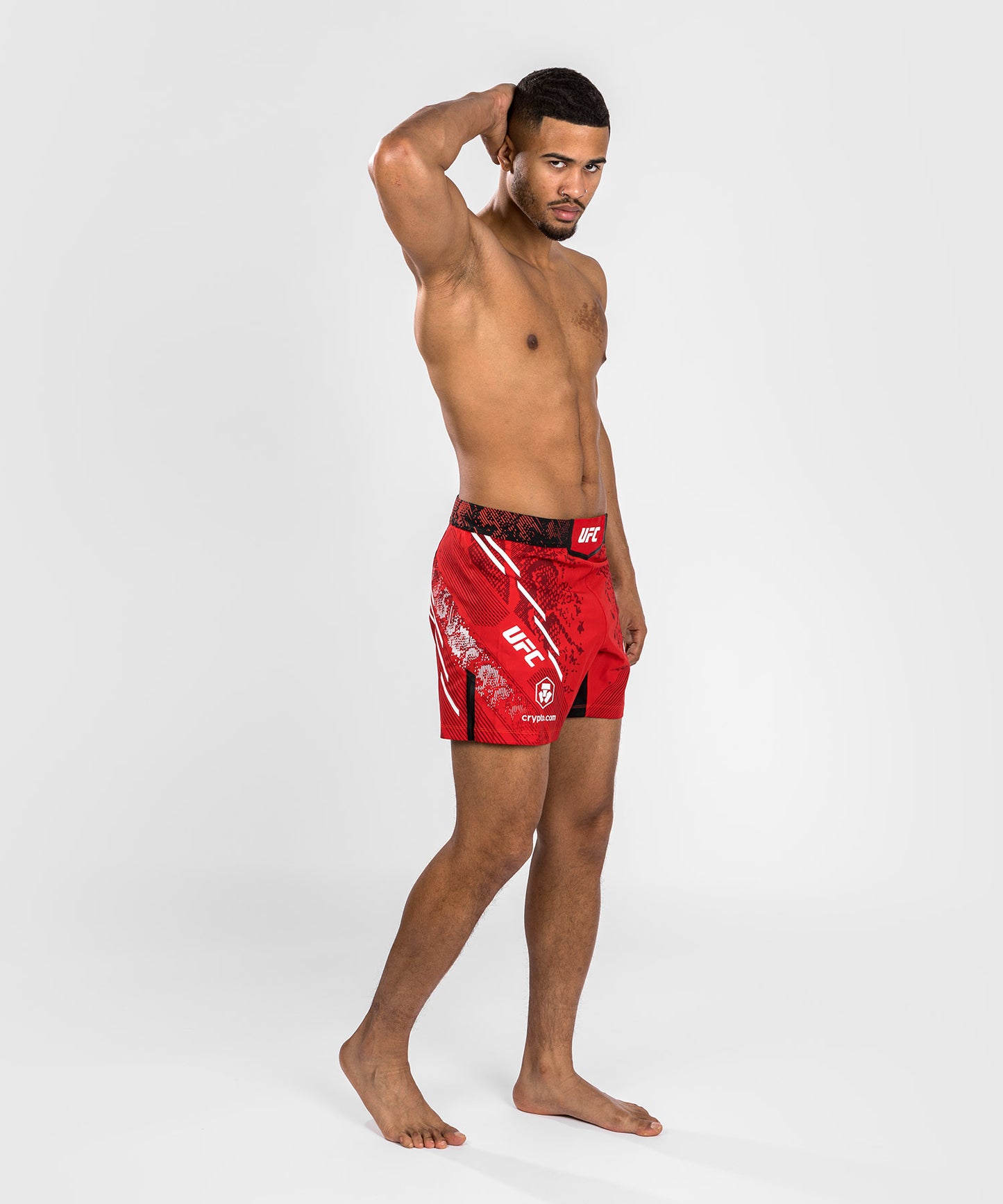 Pantaloncini da combattimento UFC Adrenaline by Venum personalizzati Authentic Fight Night Uomo - Short Fit – Rosso