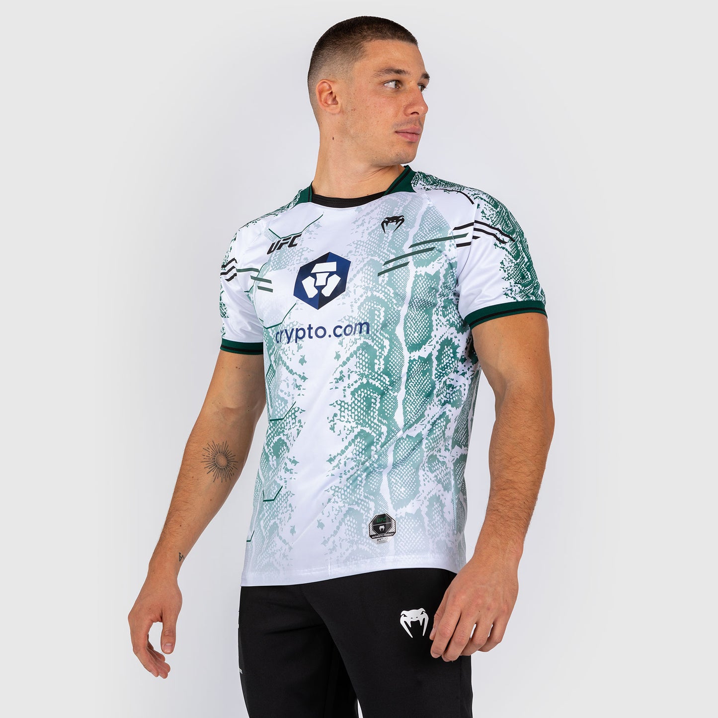 UFC Adrenaline by Venum Authentic Fight Night Maglia da Uomo - Emerald Edition - Bianco/Verde