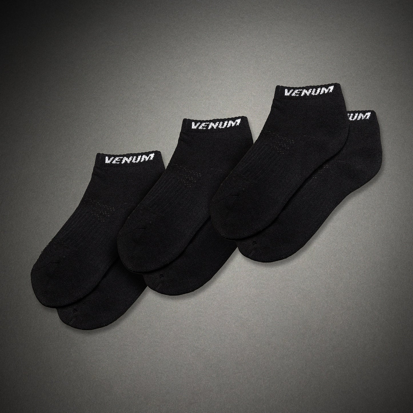 Venum Essential Calze Caviglia (Set di 3 paia) – Nero/Bianco