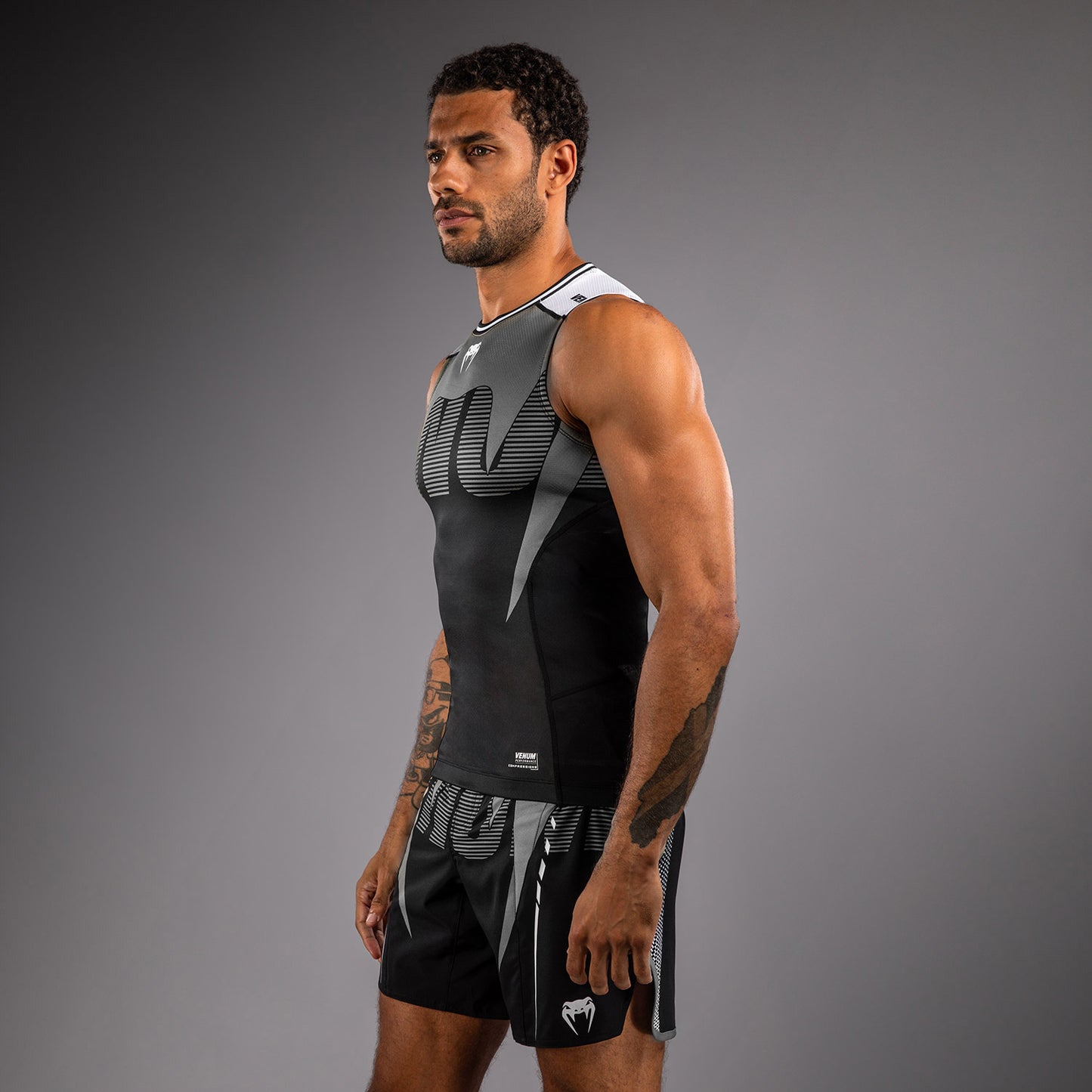 Venum Adrenaline Rashguard Senza Maniche – Nero/Grigio Argento