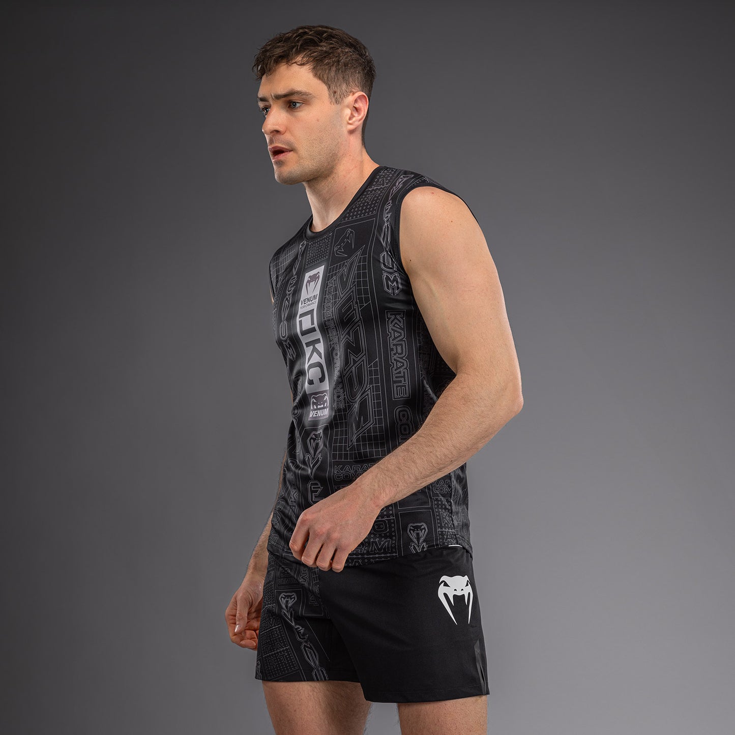 Karate Combat by Venum Maglietta Dry Tech Senza Maniche – Nero/Grigio