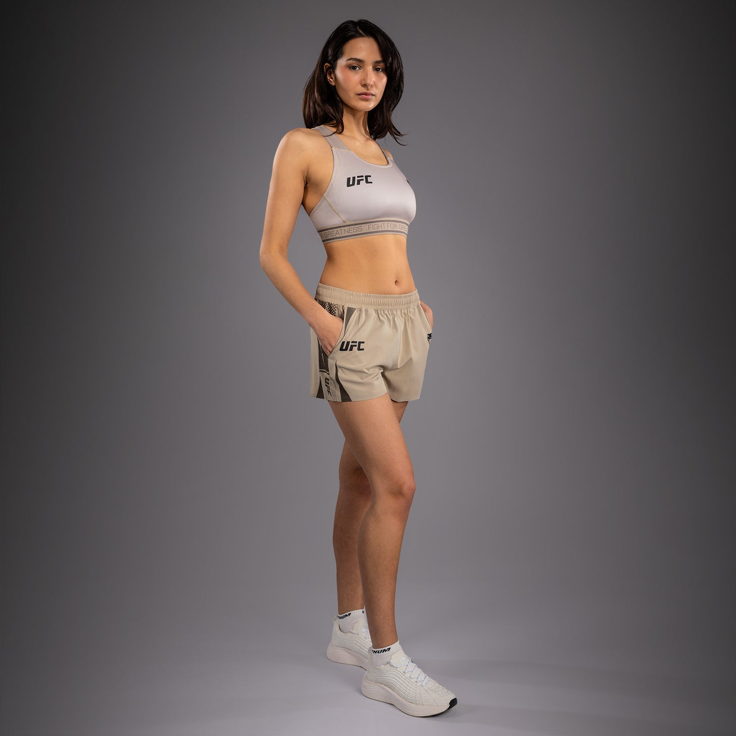 Venum UFC Unity by Venum Authentic Fight Week Pantaloncini Tecnici da Donna - Sabbia