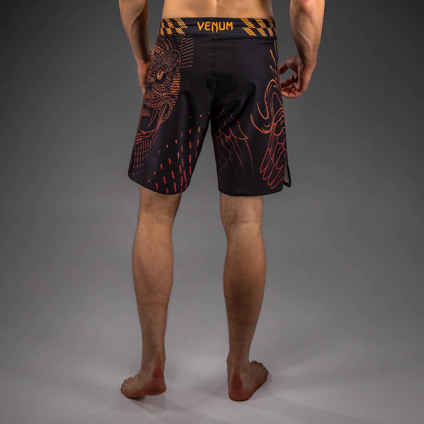 Venum Quetzal Fury Pantaloncini da Combattimento - Nero/Rosso Fury/Arancione