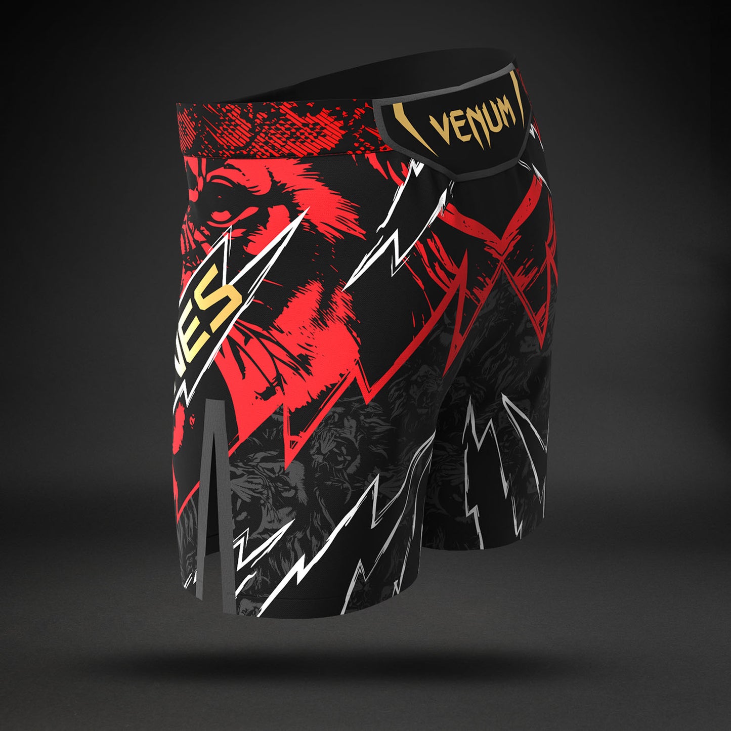 UFC Unrivaled by Venum Jon Jones Pantaloni Corti Uomini Fit Fight - Rosso