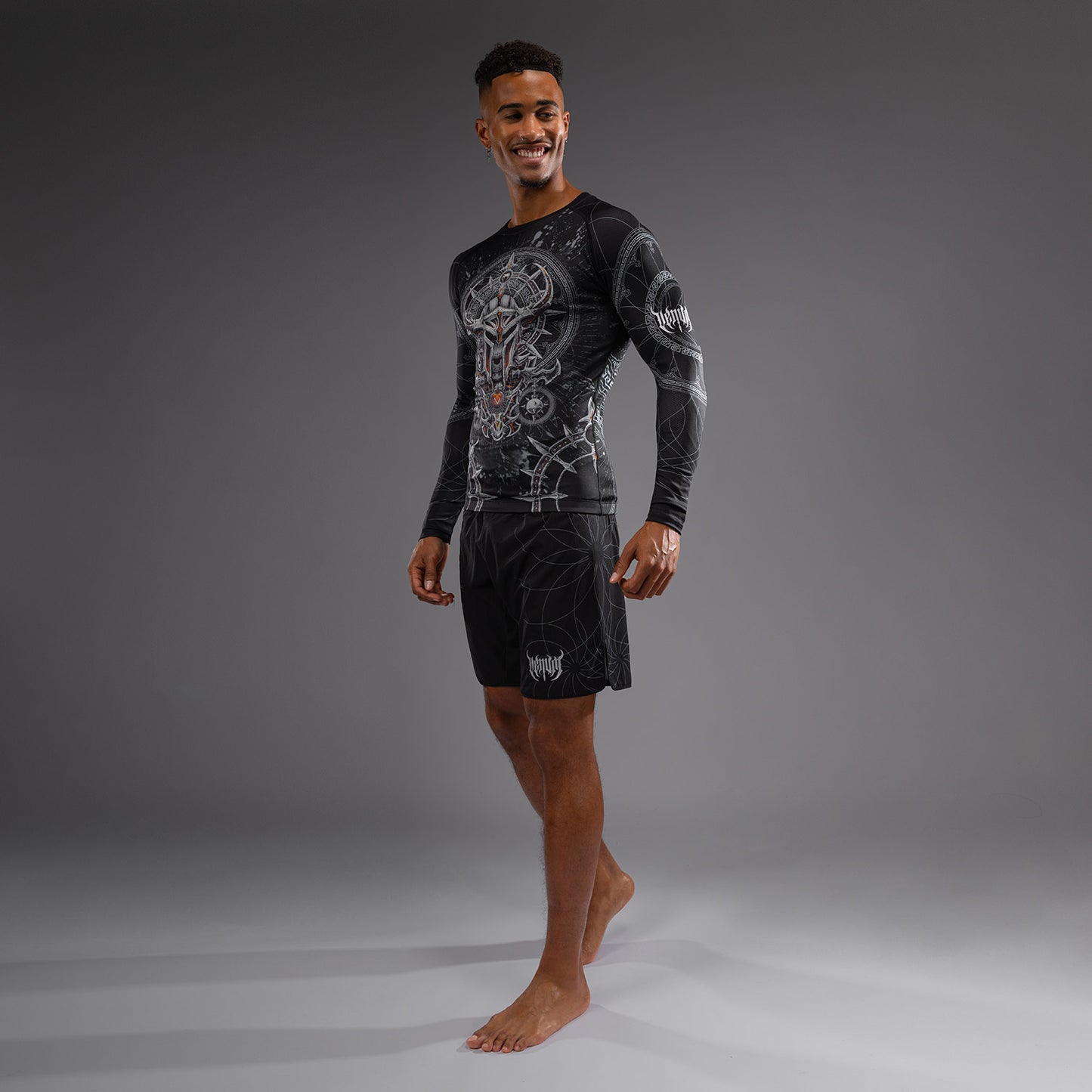 Venum Gladiator 5.0 Rashguard A Maniche Lunghe - Nero/Argento