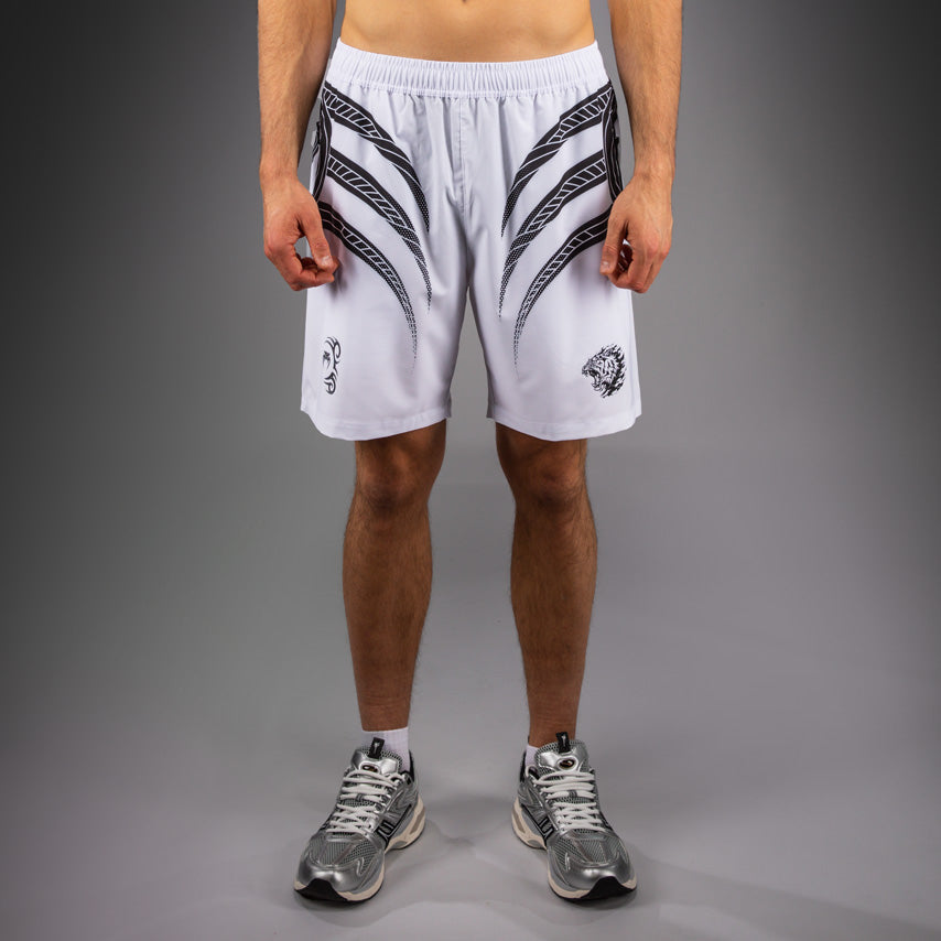 Venum x Mike Tyson Tiger Training Pantaloncini da allenamento - Bianco ottico/Nero profondo