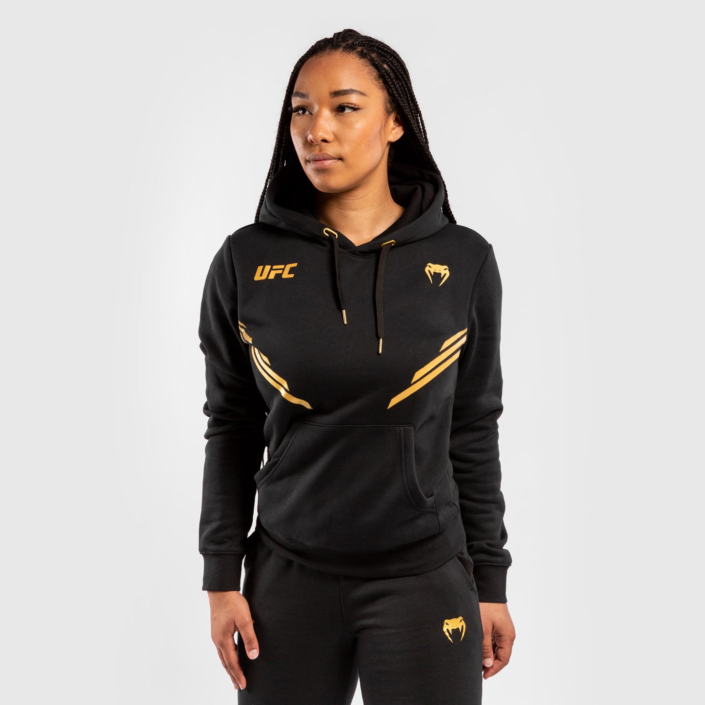 Felpa Con Cappuccio Donna UFC Venum Replica - Campione