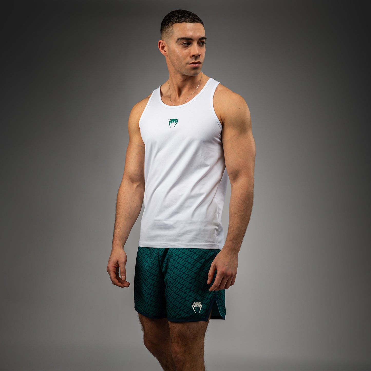 Venum Echo Top da Palestra - Bianco/Verde Smeraldo