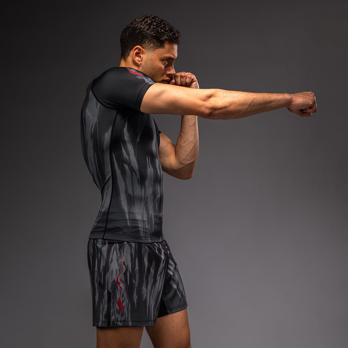 Venum Demon Rashguard a Maniche Corte - Nero/Grigio