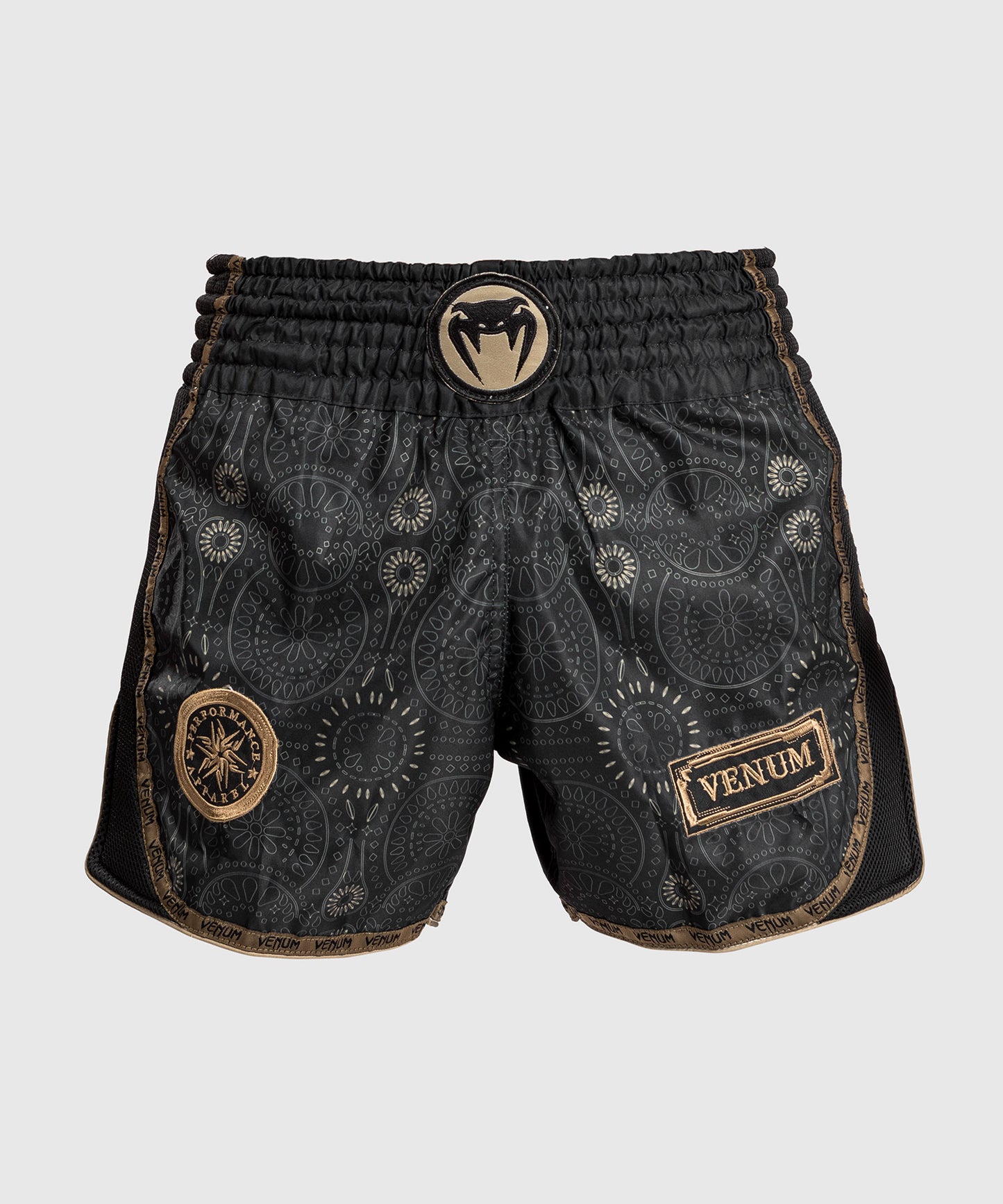 Venum Santa Muerte Dark Side - Pantaloncini Muay Thai - Neri/Marroni