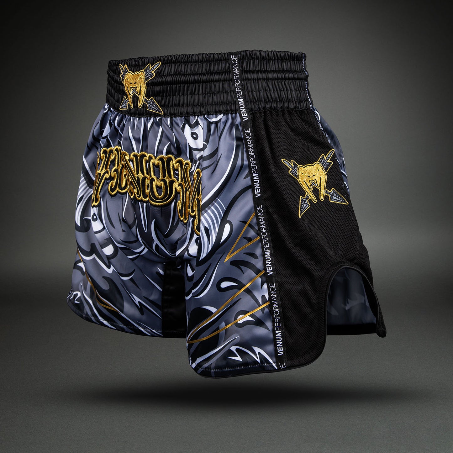 Venum Wolf Atak Pantaloncini Muay Thaï – Nero/Grigio