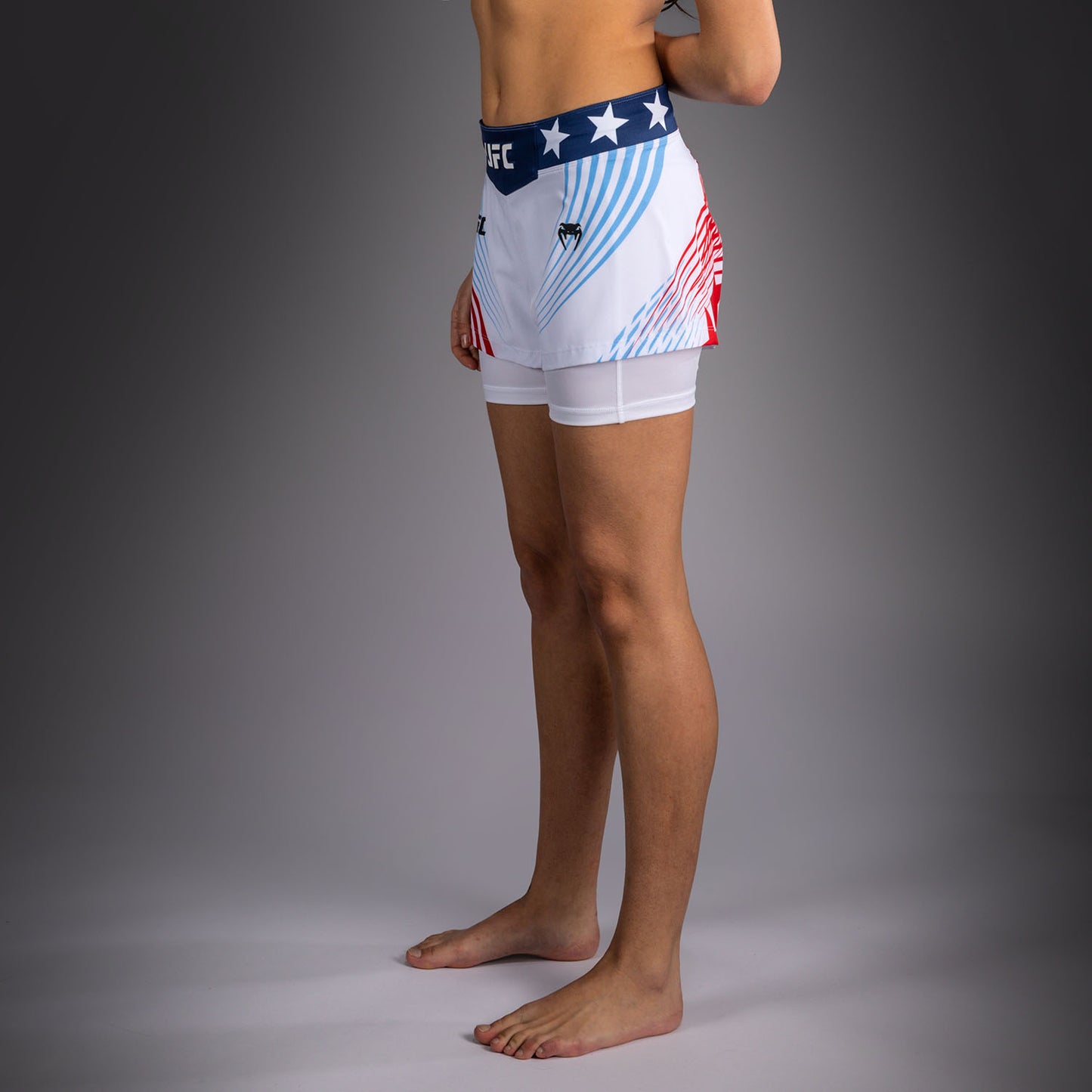Official UFC Freedom 250 by Venum Authentic Fight Night Pantaloncini da combattimento da donna - Bianco