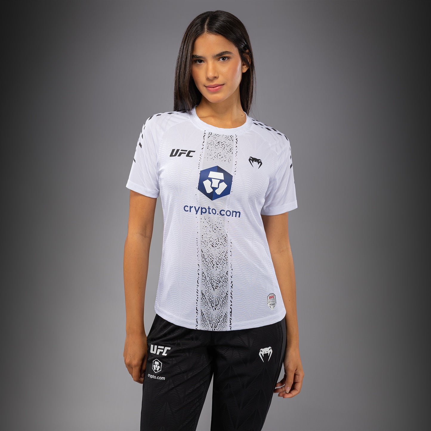 UFC Zenith by Venum Authentic Fight Night Maglia ufficiale Walkout Donna Personalizzato - Bianco
