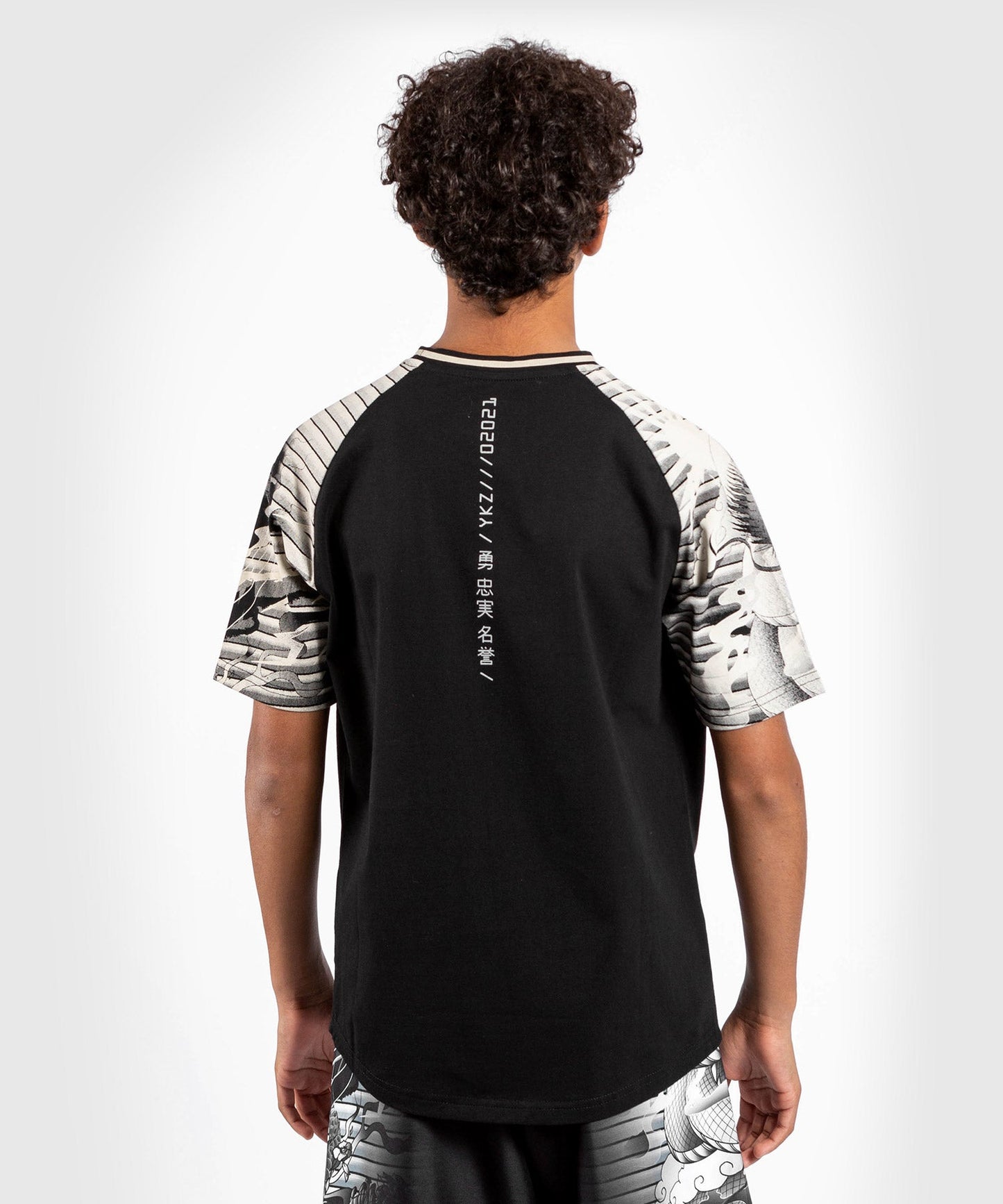 T-shirt Venum YKZ21 - per bambini - Nero/bianco