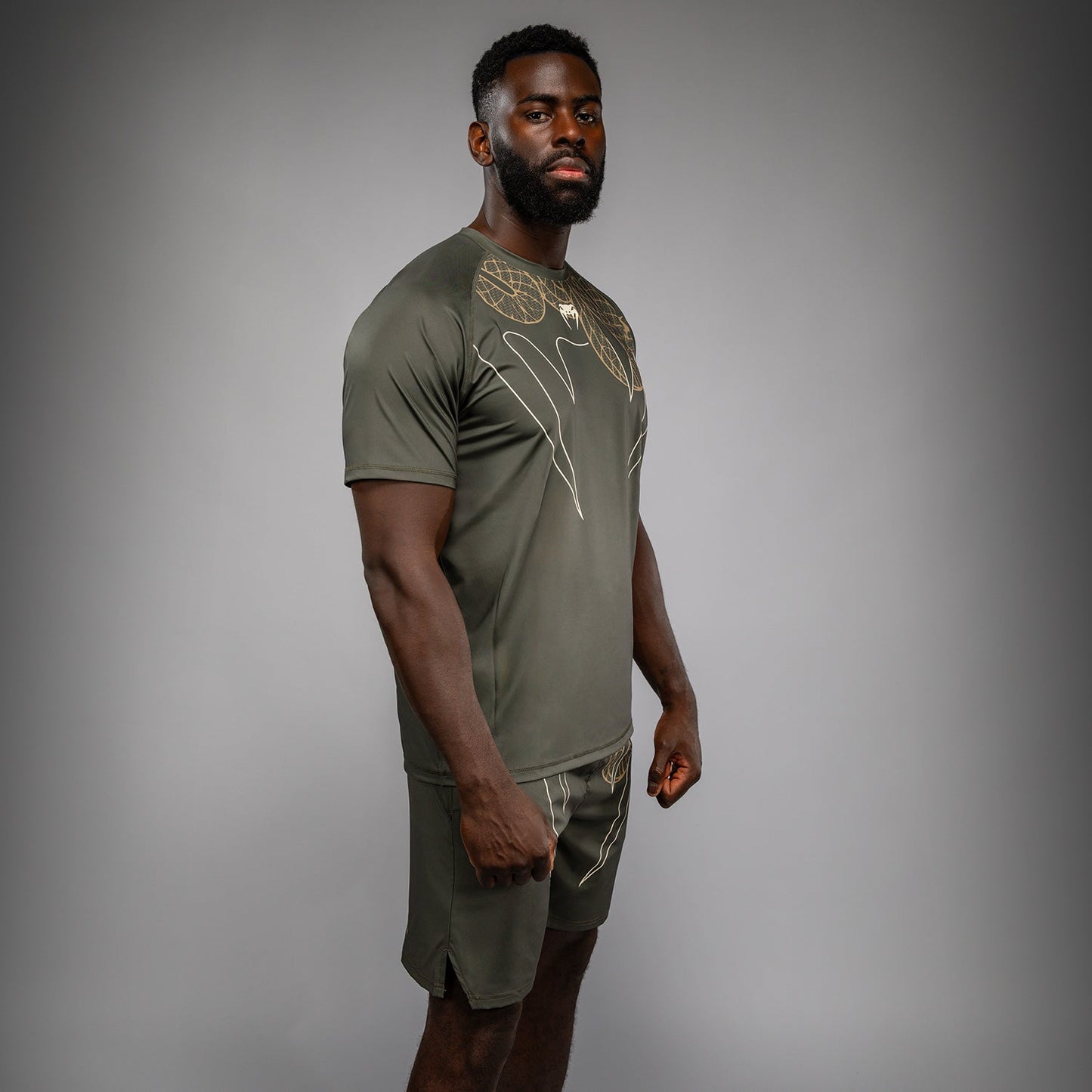 Venum Serpenti Dry Tech T-Shirt – Kaki/Bronzo/Ivory