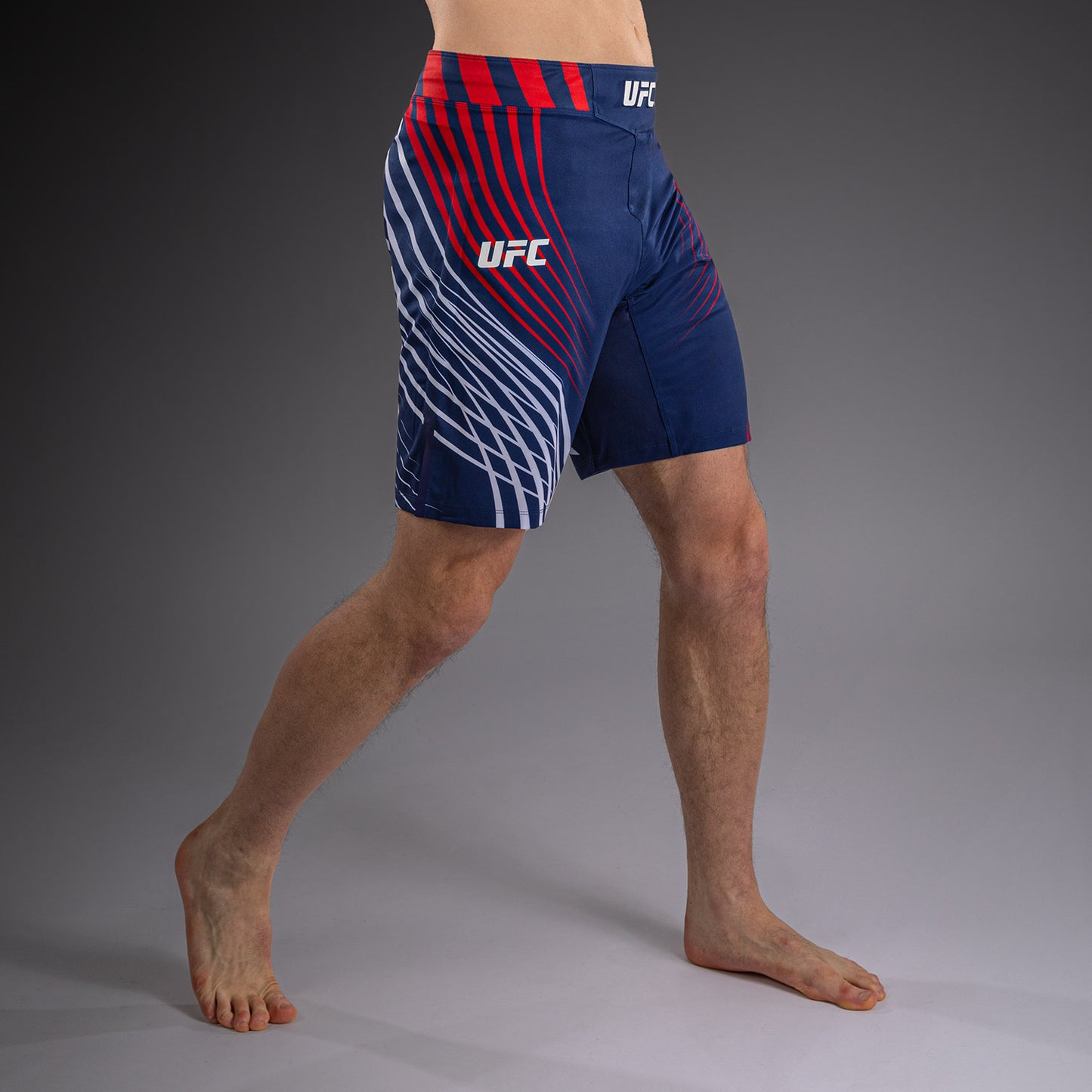 Official UFC Freedom 250 by Venum Personalizzato Authentic Fight Night Pantaloncini da combattimento taglio lungo da uomo - Blu