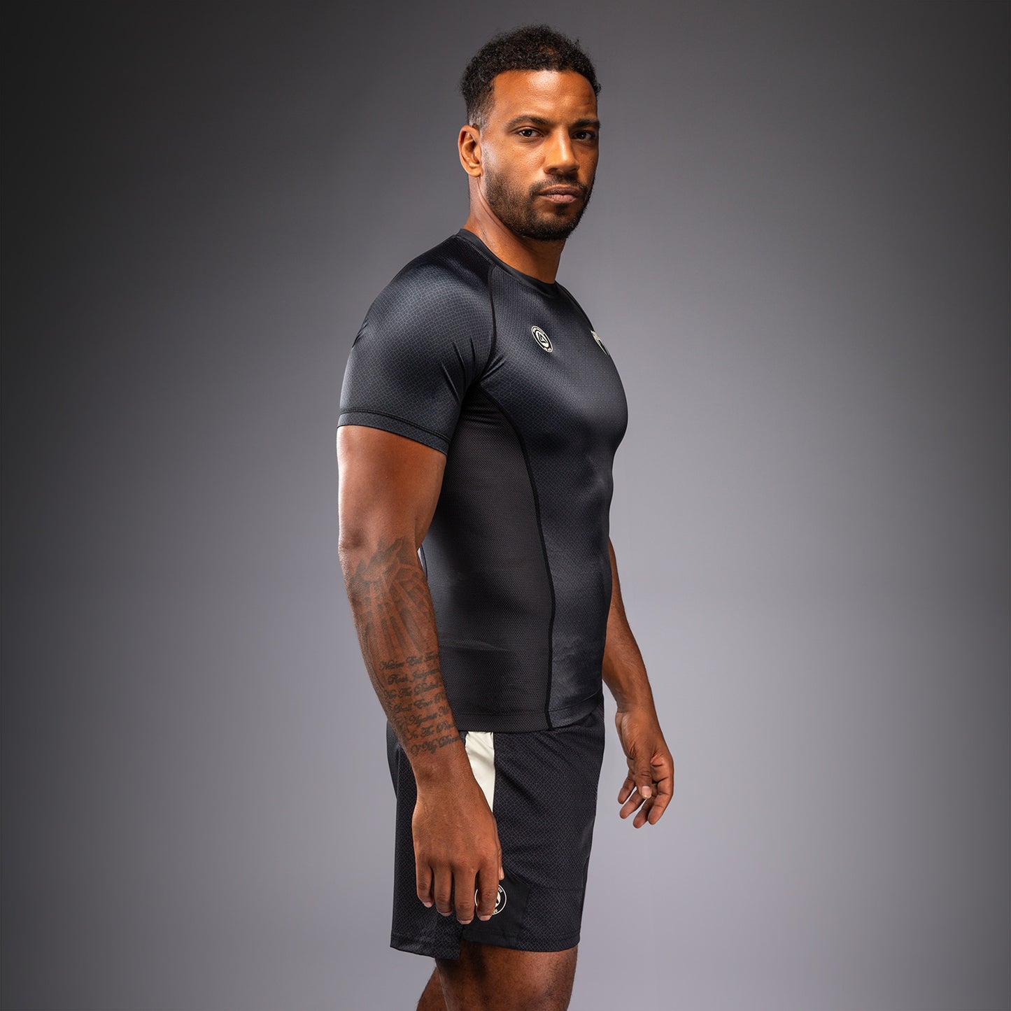 Venum x Roger Gracie Academy Rashguard a Maniche Corte - Nero