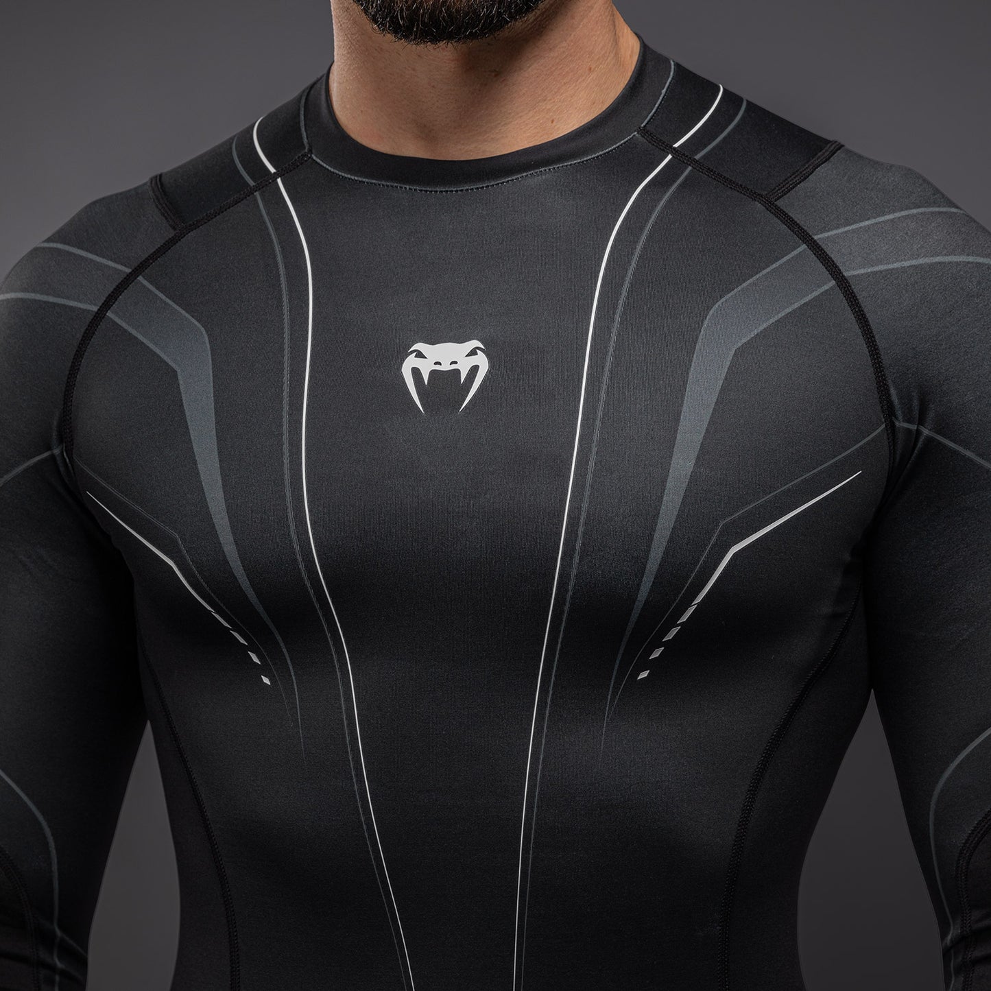 Venum Streamline Rashguard a Maniche Lunghe – Nero/Bianco