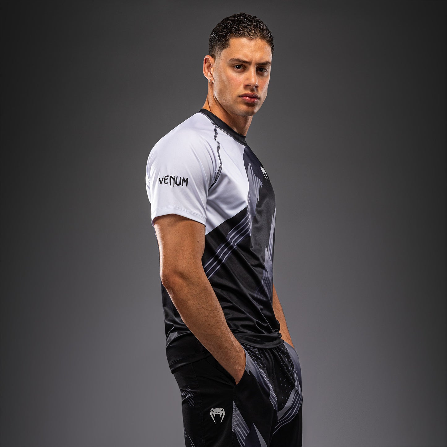 Venum No-Gi 6.0 Maglietta Dry Tech - Nero/Bianco