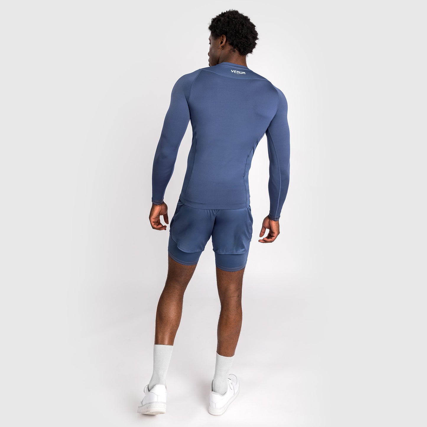 Venum Attack Rashguard a Maniche Lunghe da Uomo - Blu navy