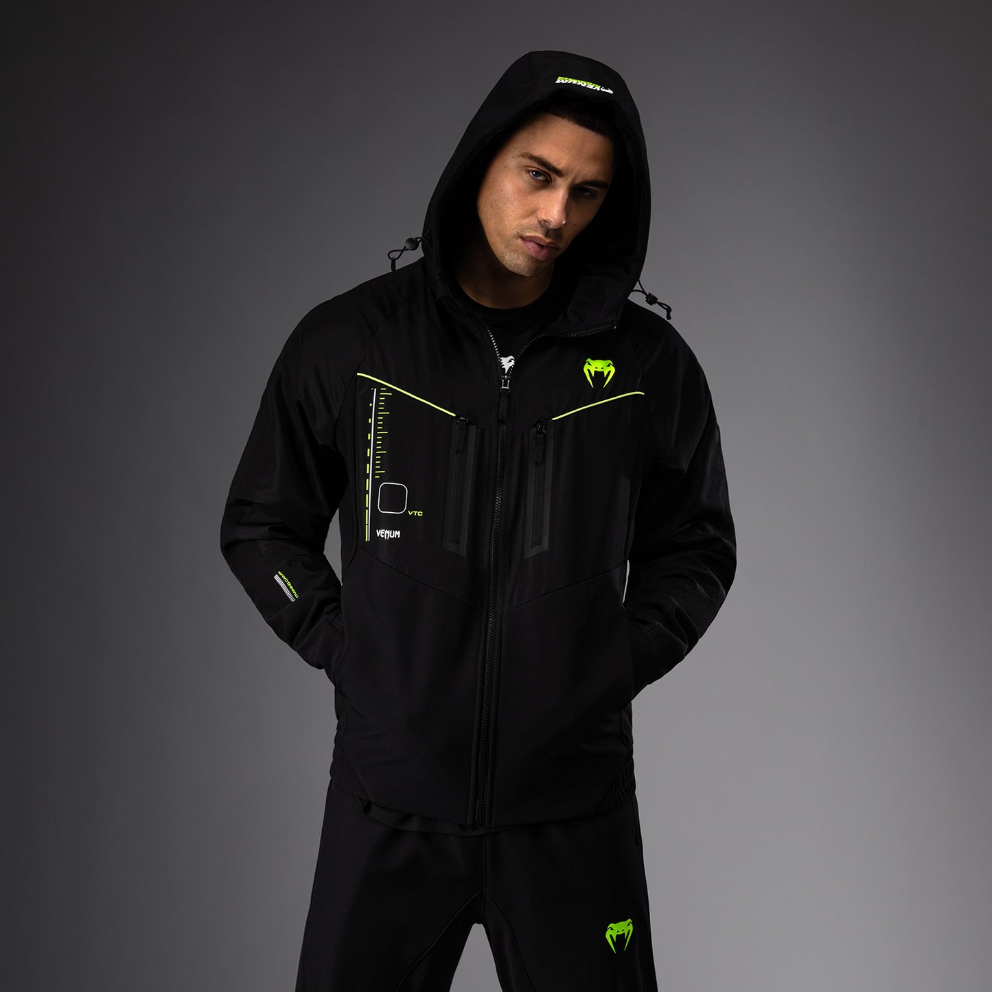 Venum Training Camp 4.0 Giacca da ginnastica - Nero/Verde chiaro