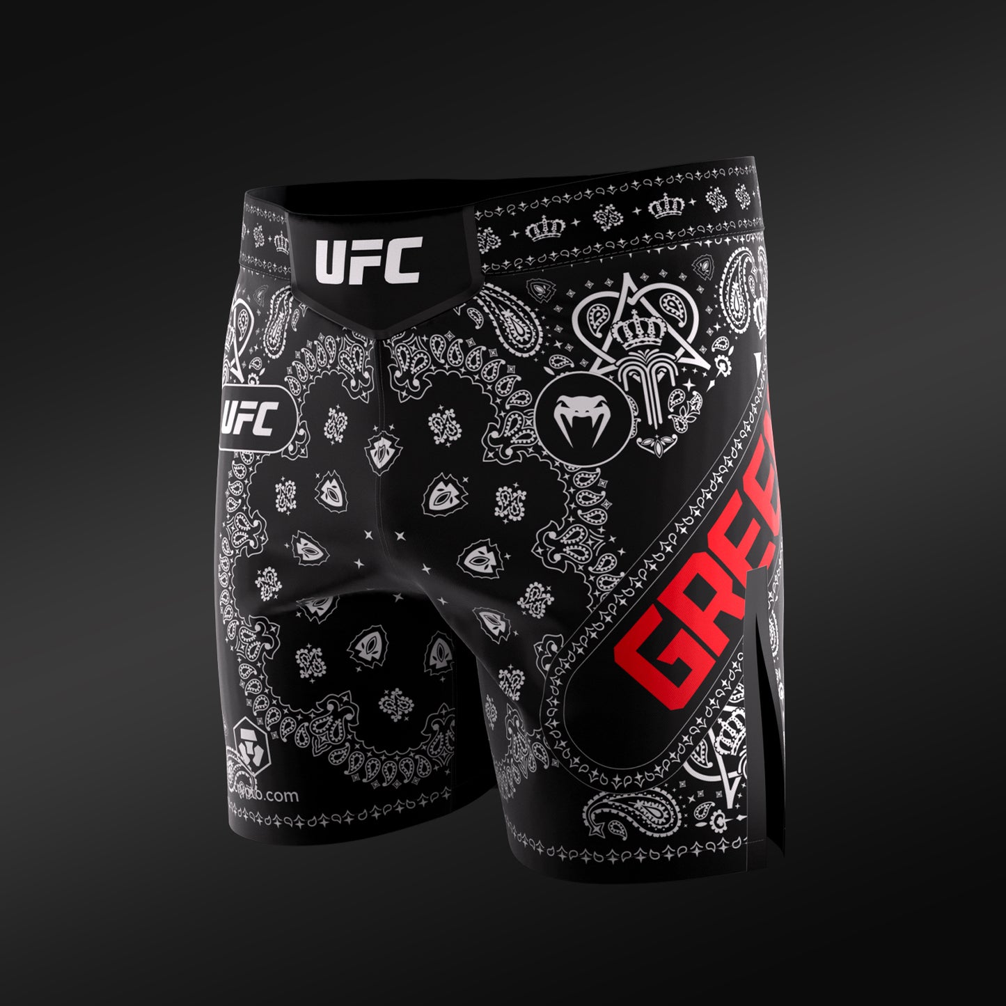 UFC Adrenaline Unrivaled by Venum Pantaloncini da Vale Tudo da uomo King Green - Nero