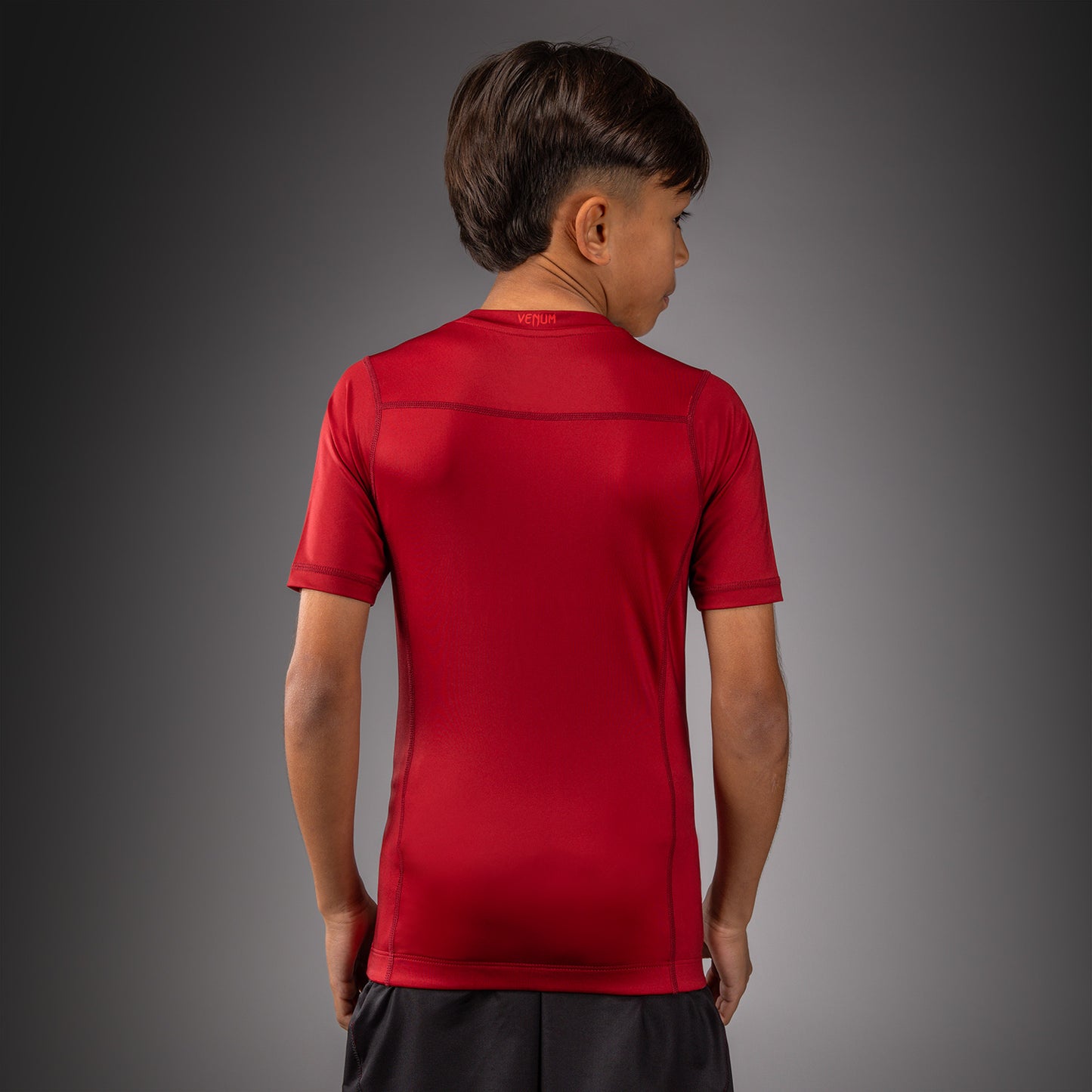 Venum Attack Rashguard a Maniche Corte per Bambini - Nero/Rosso