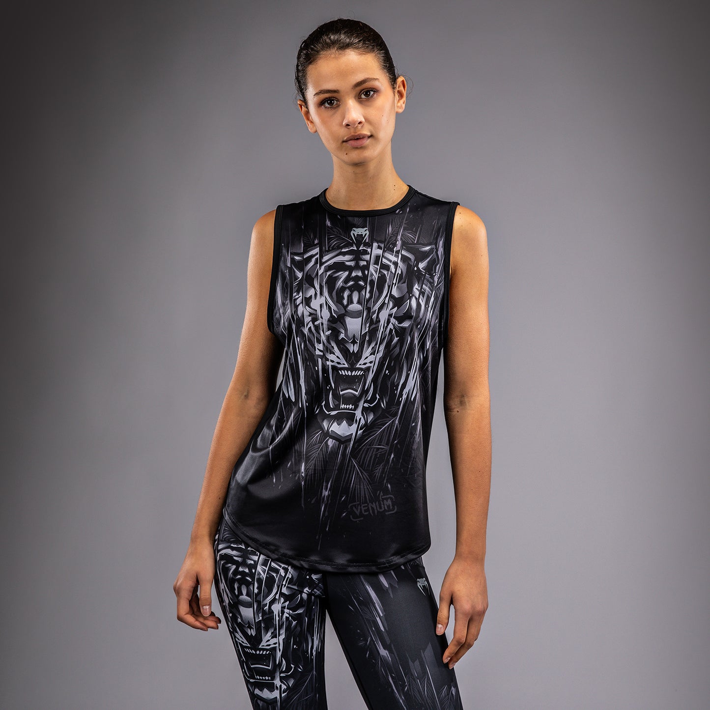 Venum Tiger Top Donna - Nero/Argento