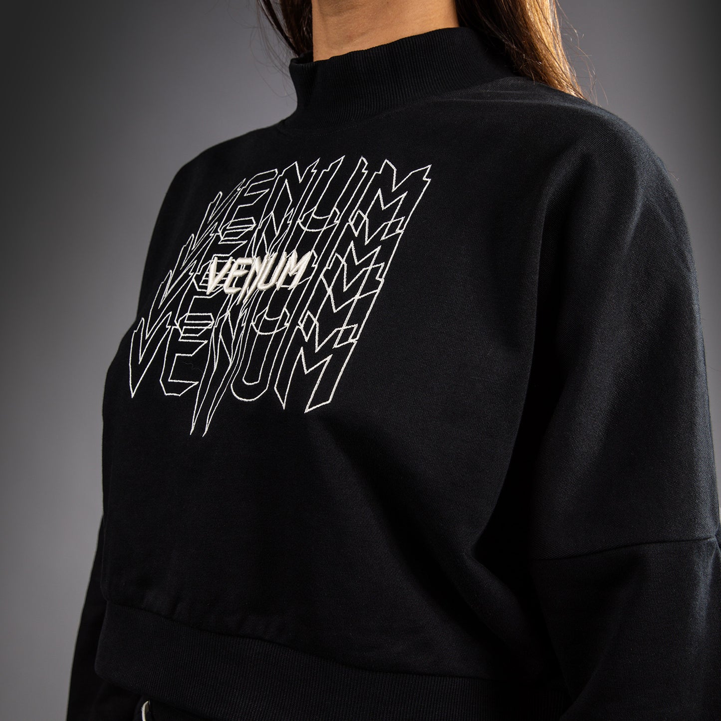 Venum Pulse Felpa Cropped da Donna - Nero/Bianco
