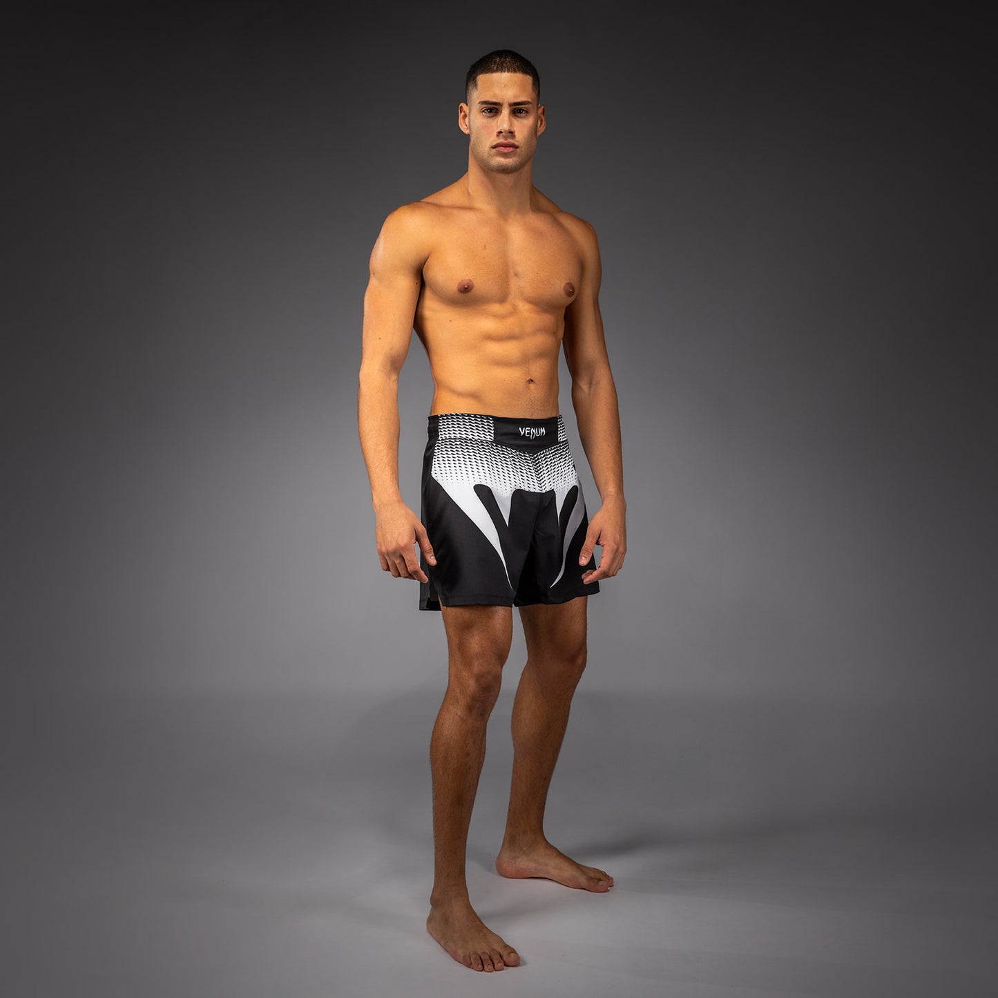 Venum No Gi Pantaloncini da combattimento - Nero/Bianco