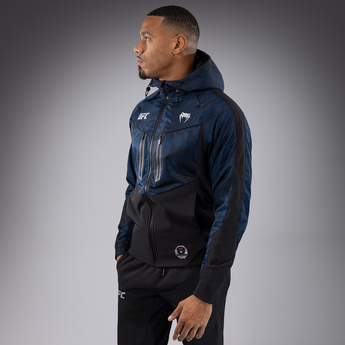 UFC Fusion by Venum Fight Week Felpa con Zip per Uomo - Blu oceanico
