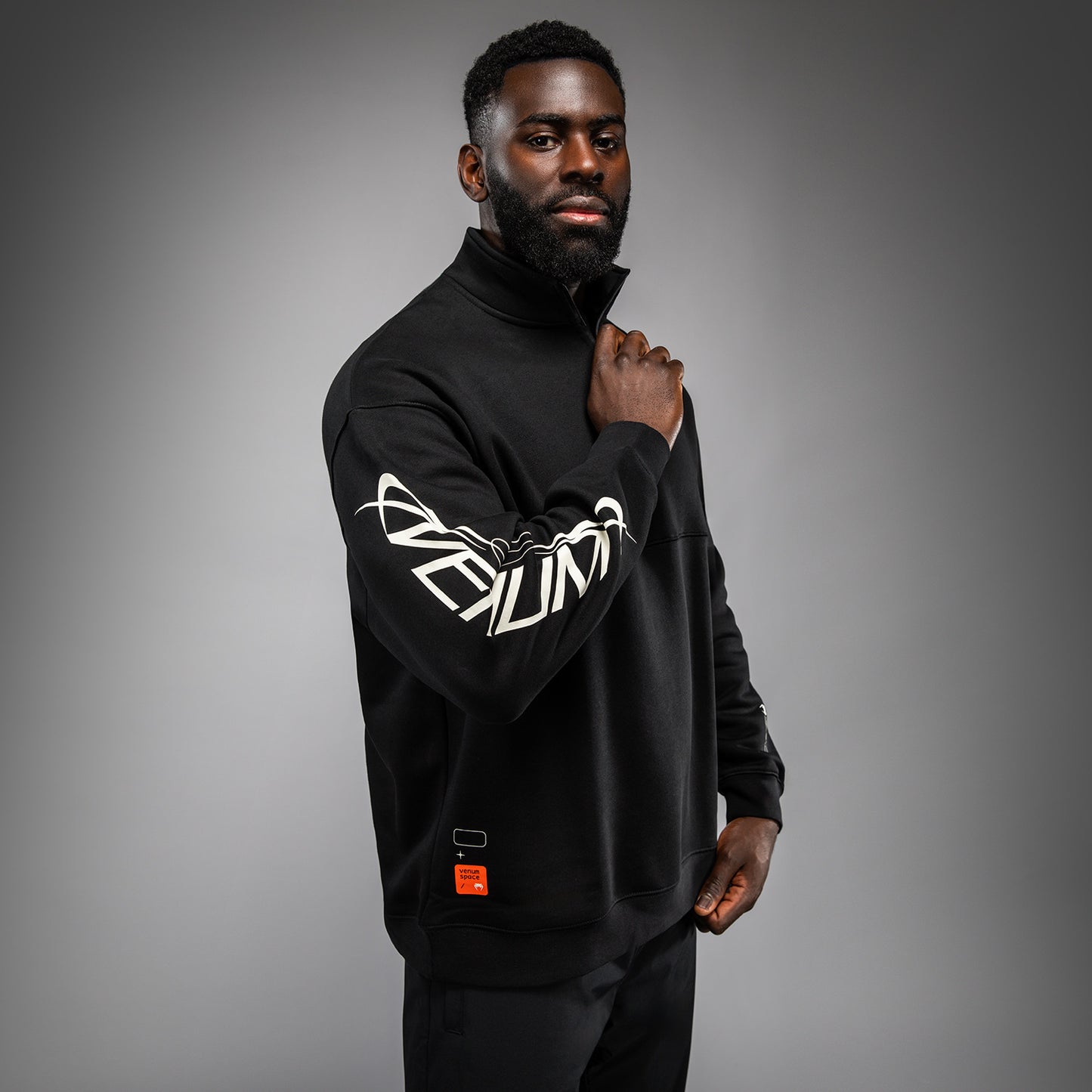 Venum Eclipse Felpa Mezza Zip – Nero/Avorio