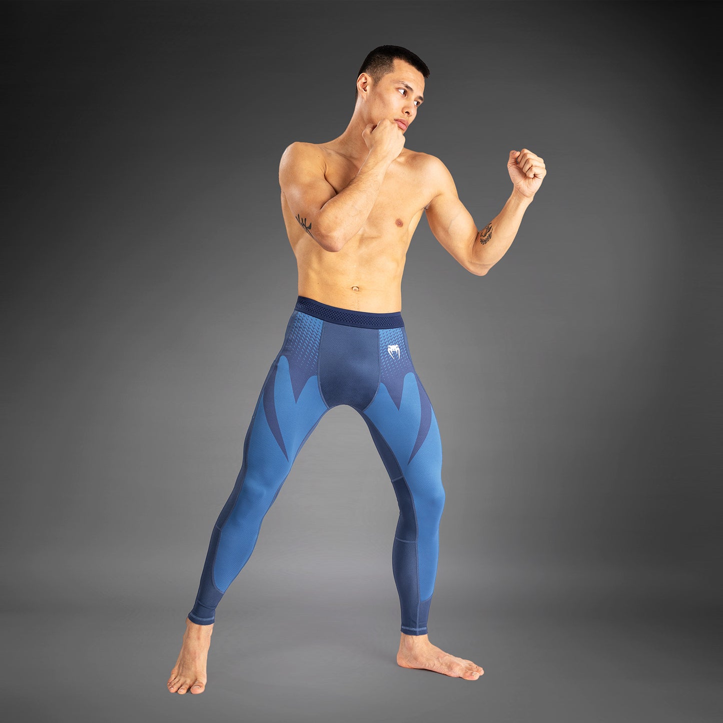 Venum Attack Pantaloni a Compressione da Uomo - Blu Navy