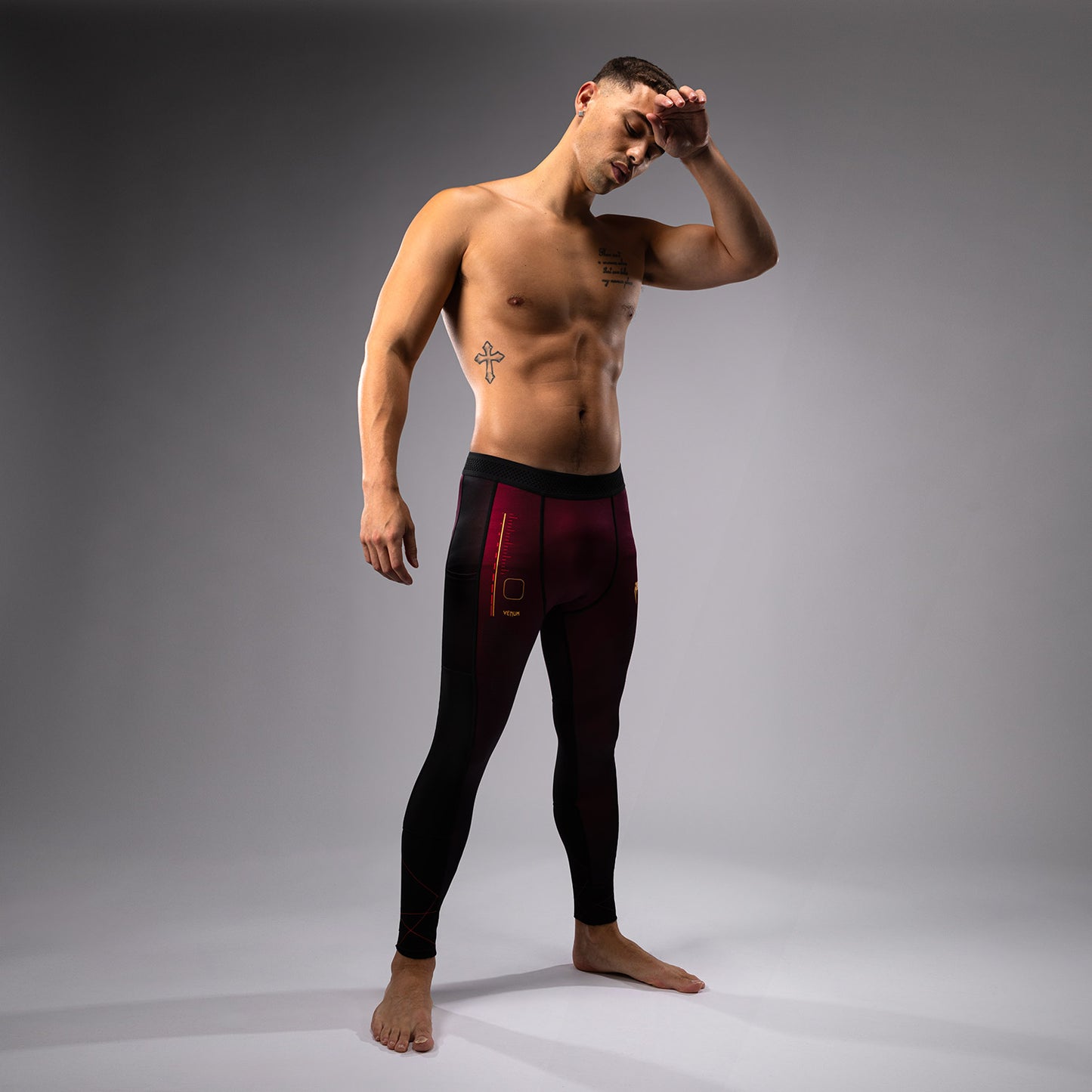 Venum Tactical XT Pantaloni a compressione - nero/bordeaux/oro