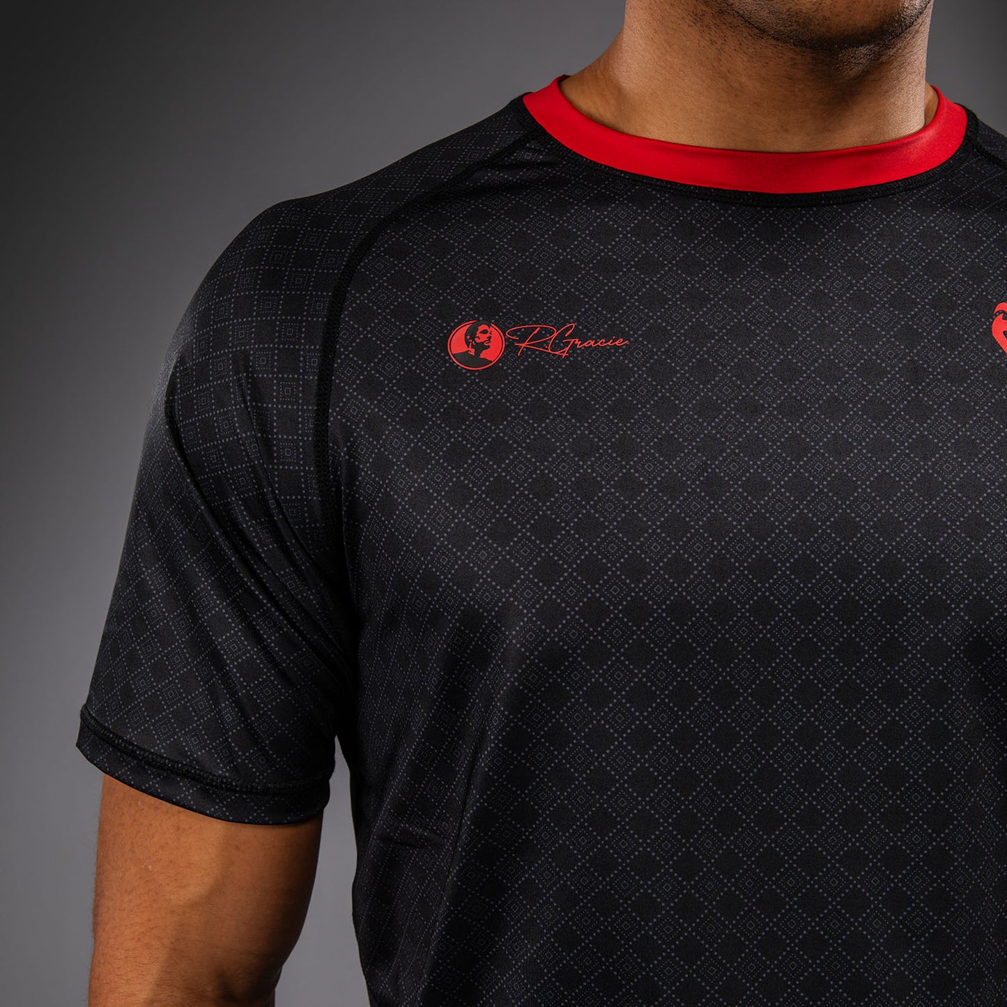Venum x Roger Gracie Signature Maglietta Dry Tech - Nero/Rosso