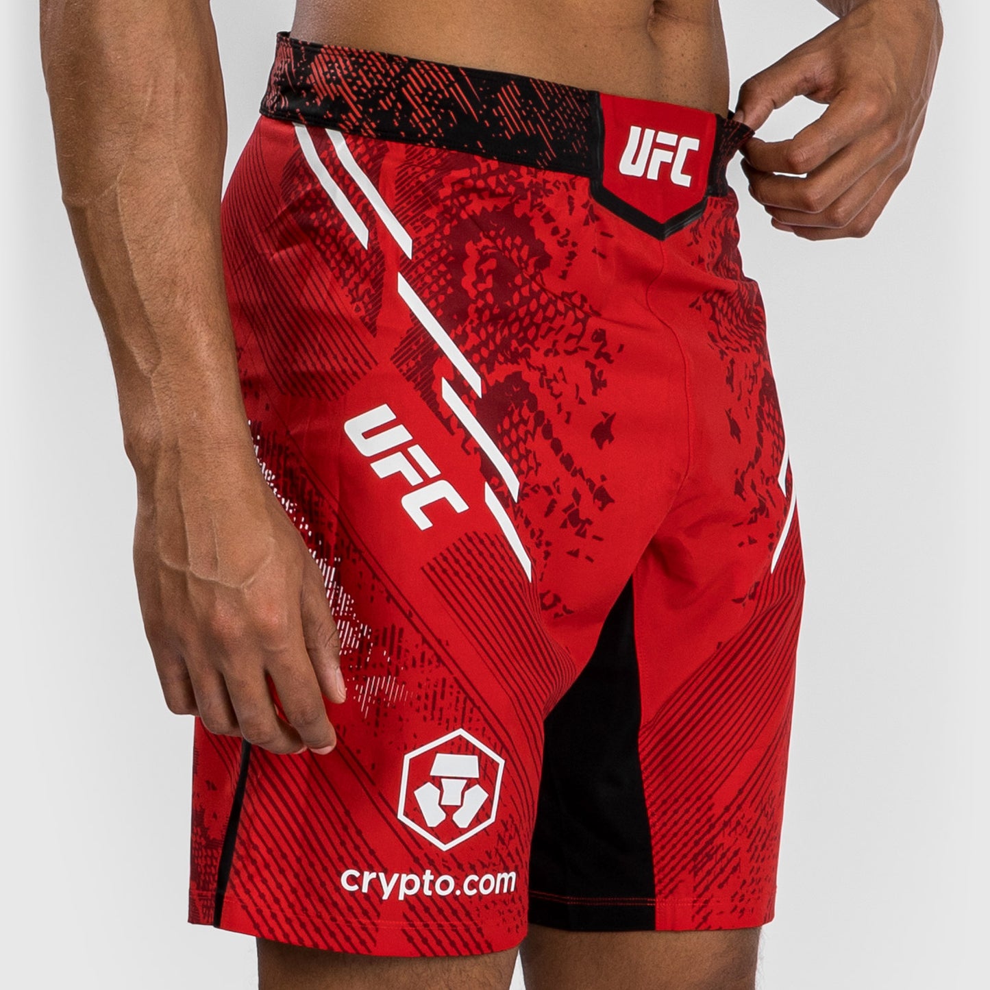Pantaloncini da combattimento UFC Adrenaline by Venum personalizzati Authentic Fight Night - Uomo - Taglio lungo - Rosso