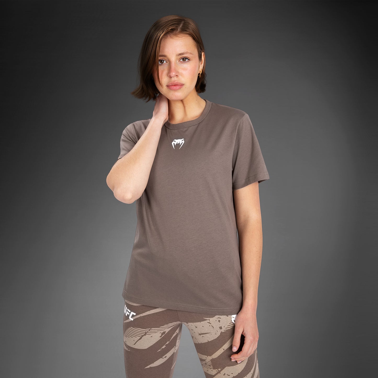 UFC Adrenaline by Venum Fight Week T-Shirt In Cotone A Manica Corta per Donna - Bronzo