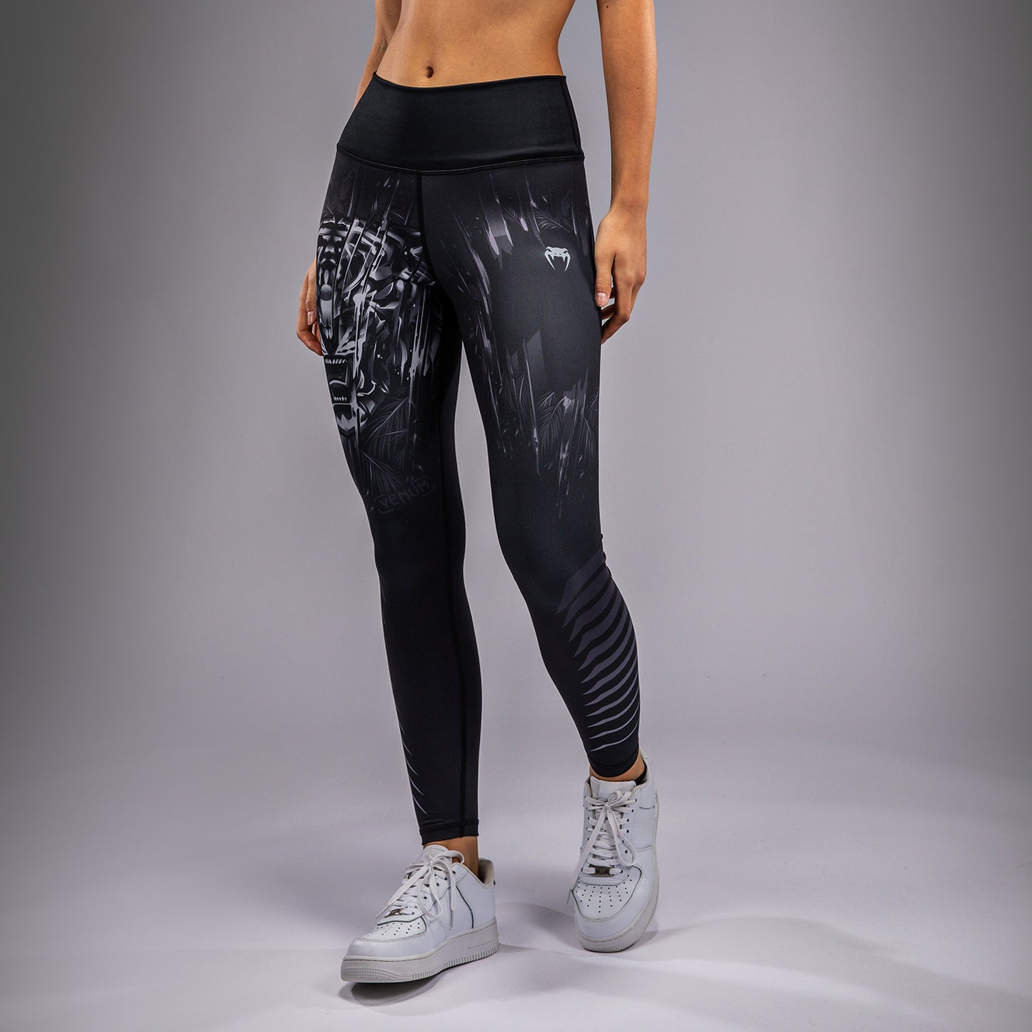 Venum Tiger Leggings Donna - Nero/Argento