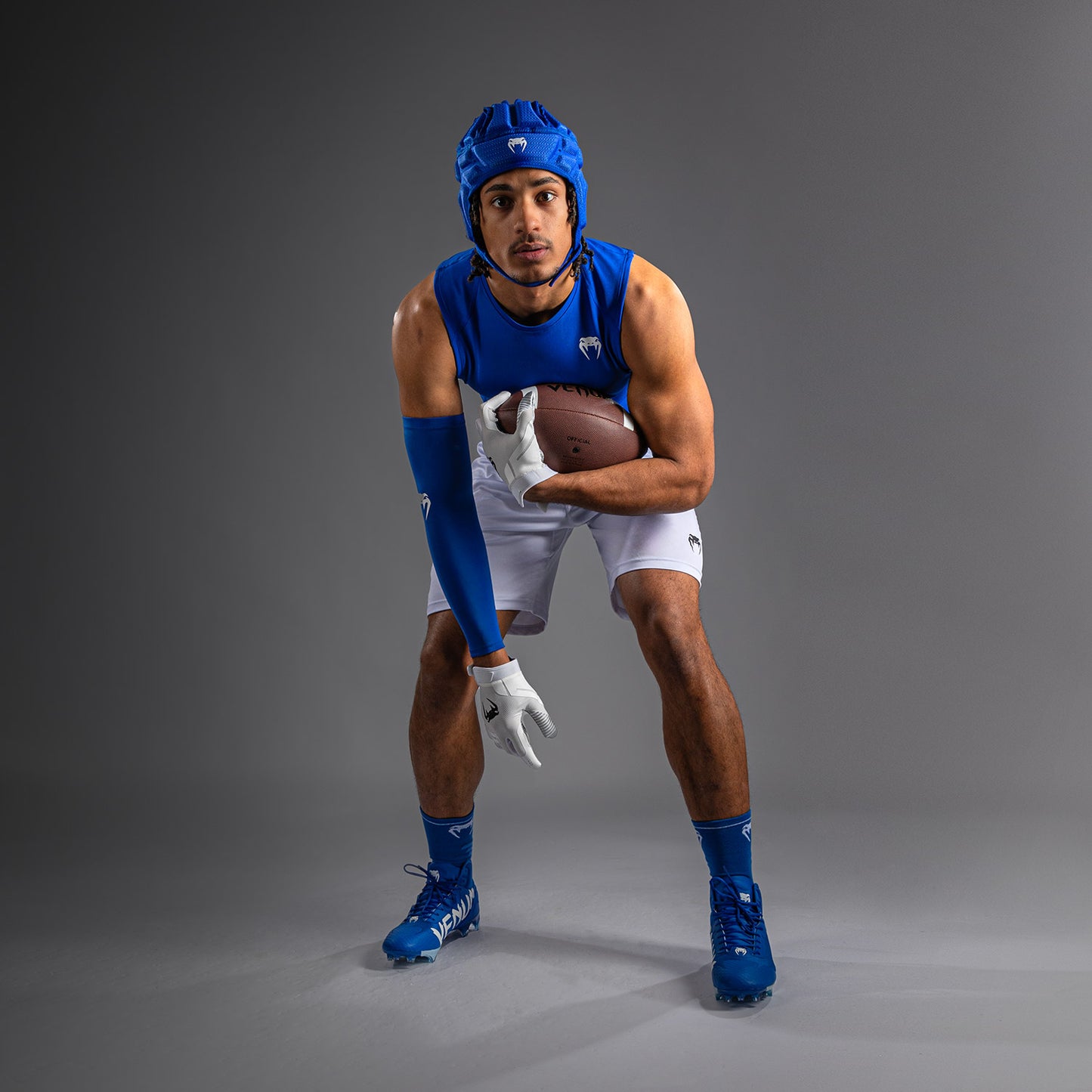Venum Elite Football Maglietta a Compressione Senza Maniche - Blu Reale