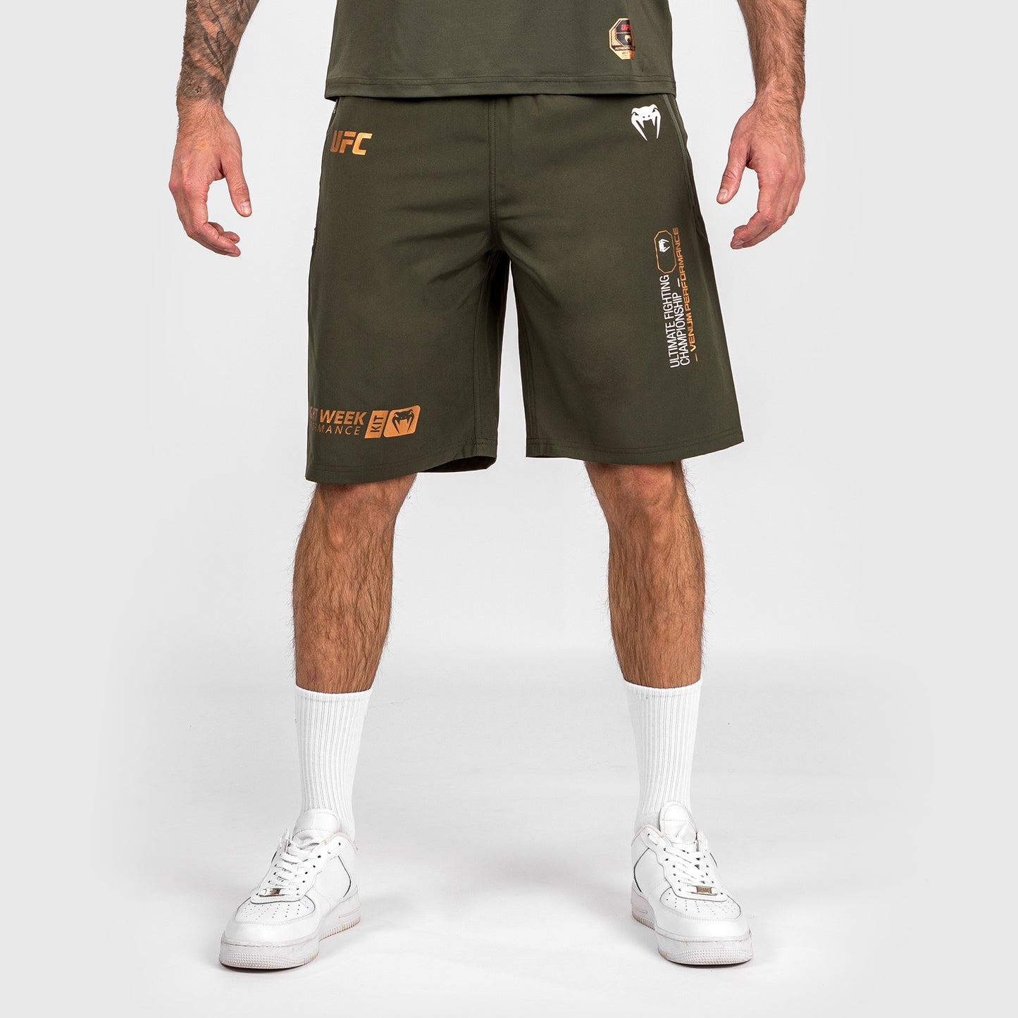 UFC Adrenaline by Venum Fight Week Pantaloncini da Uomo - Khaki/Bronzo