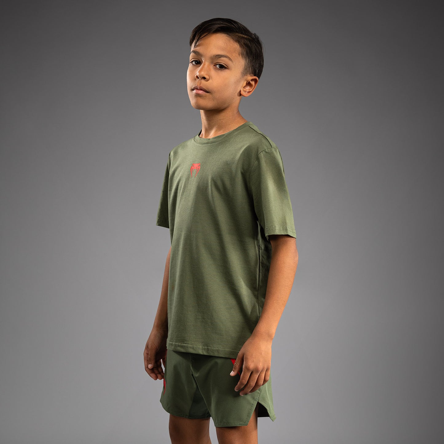Venum Contender T-shirt per Bambini - Verde Militare/Arancione