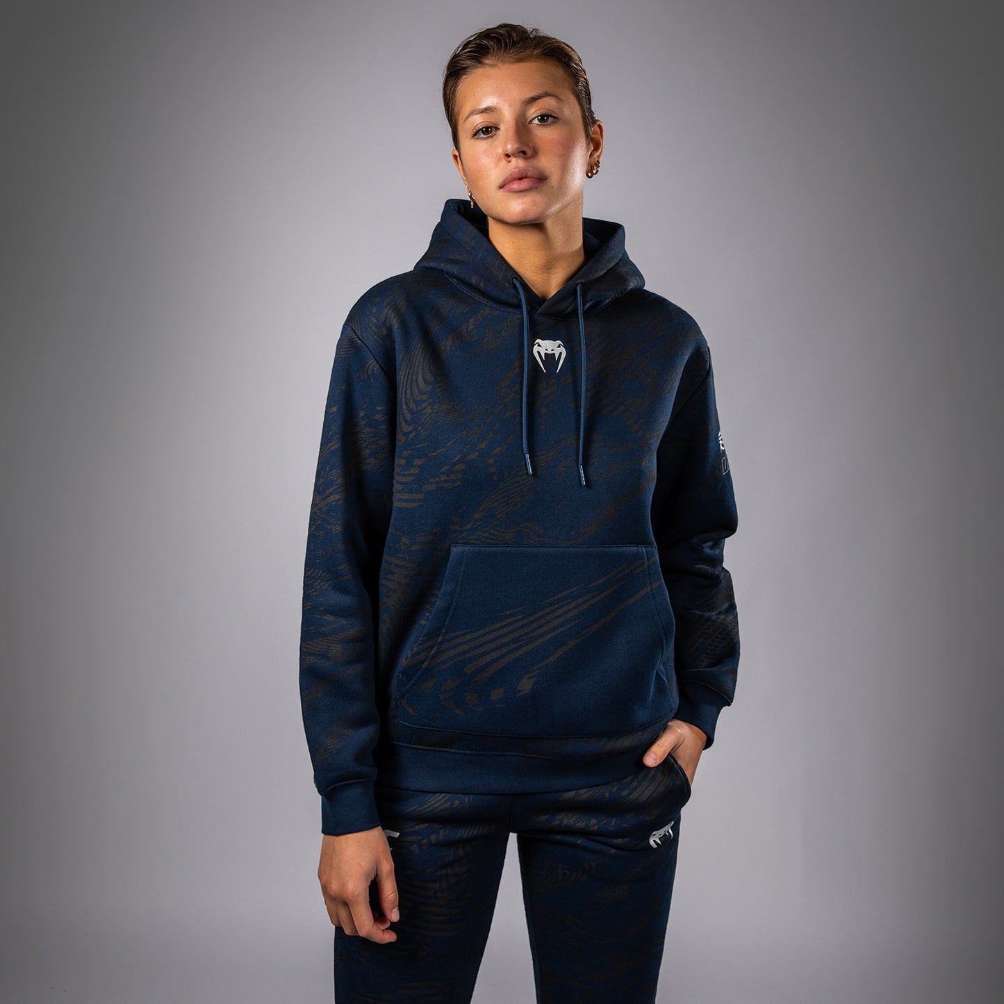 UFC Fusion by Venum Fight Week Felpa con Cappuccio per Donna - Blu oceanico