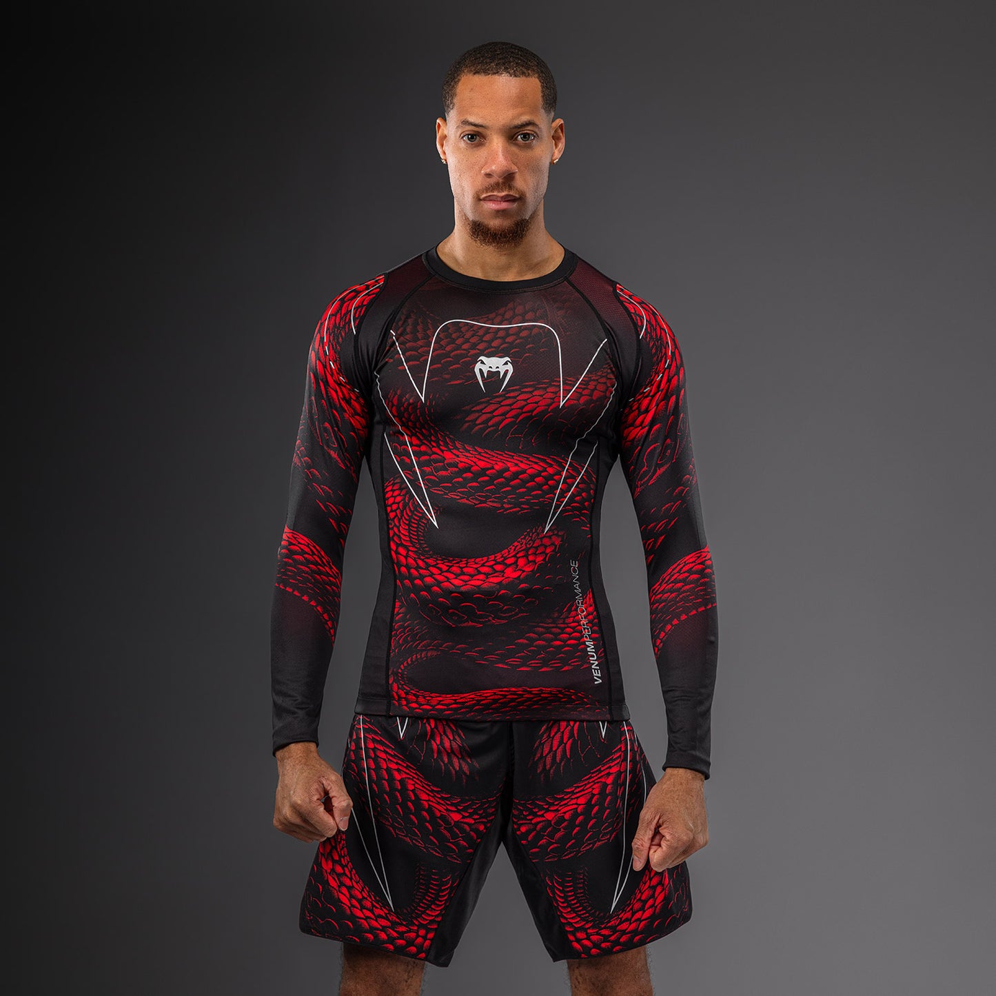 Venum Matupa Rashguard a Maniche Lunghe - Nero/Rosso/Argento