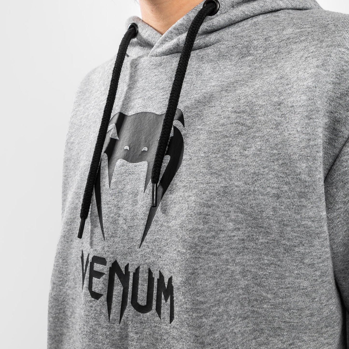Felpa con cappuccio Venum Classic Logo - Per bambini - Grigio Mélange Chiaro