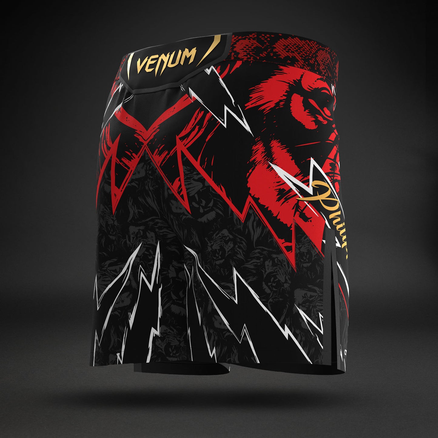 UFC Unrivaled by Venum Jon Jones Pantaloni Corti Uomini Fit Fight - Rosso