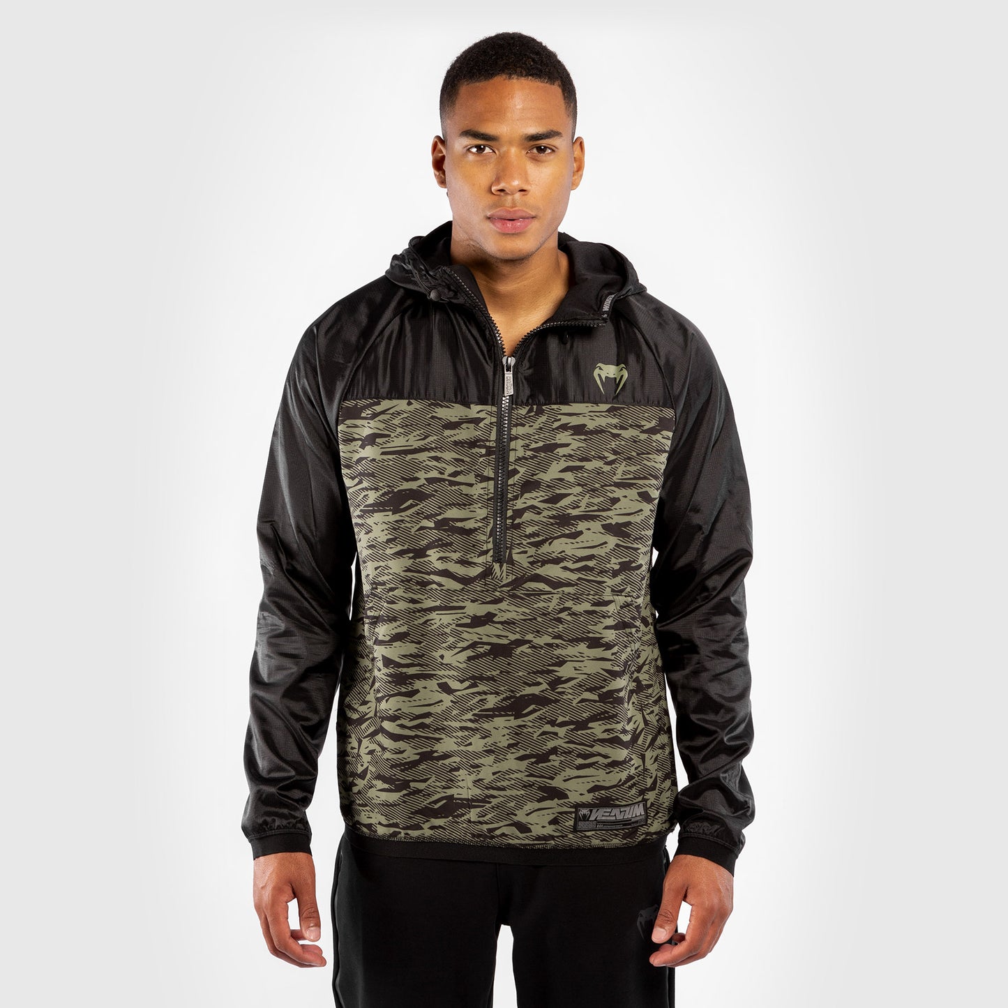 Felpa con cappuccio Venum Laser XT - Nero/Camo Foresta