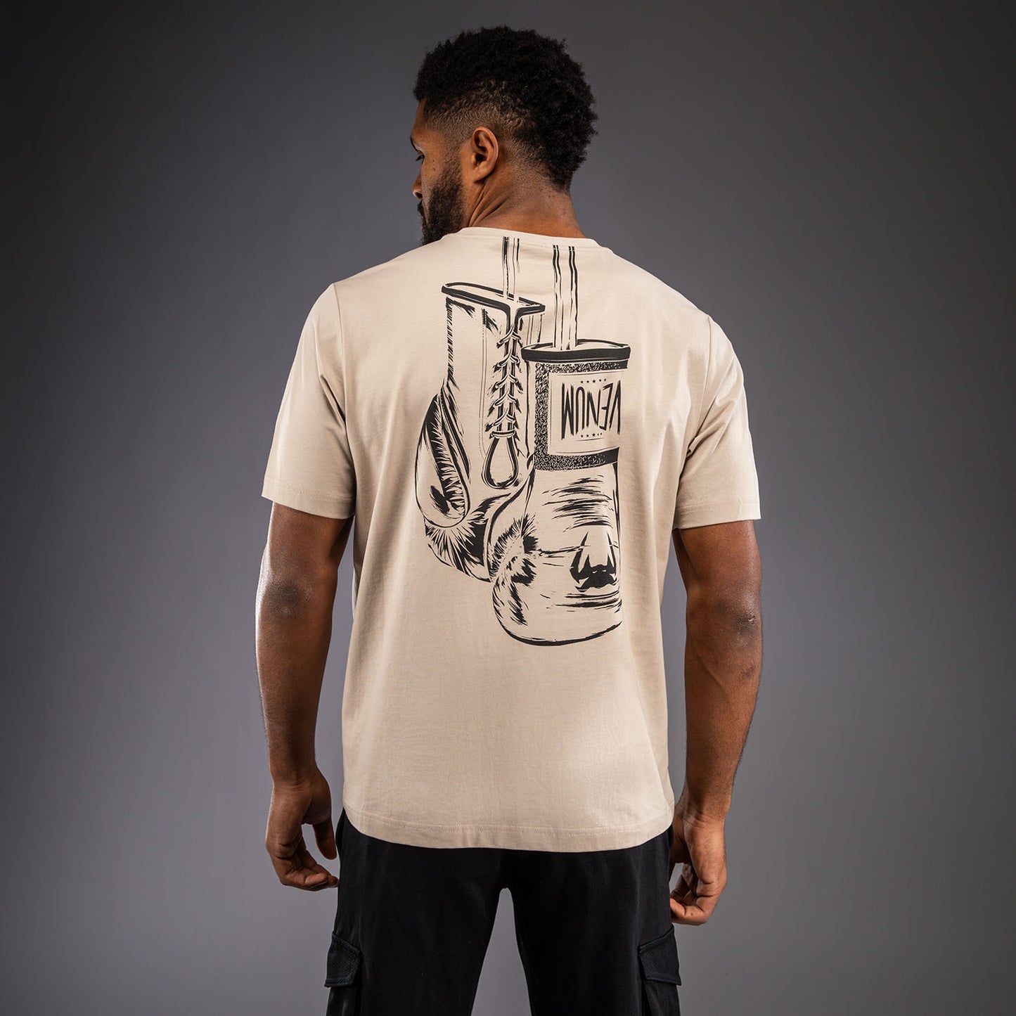 Venum Fight Icon T-shirt in Cotone - Beige