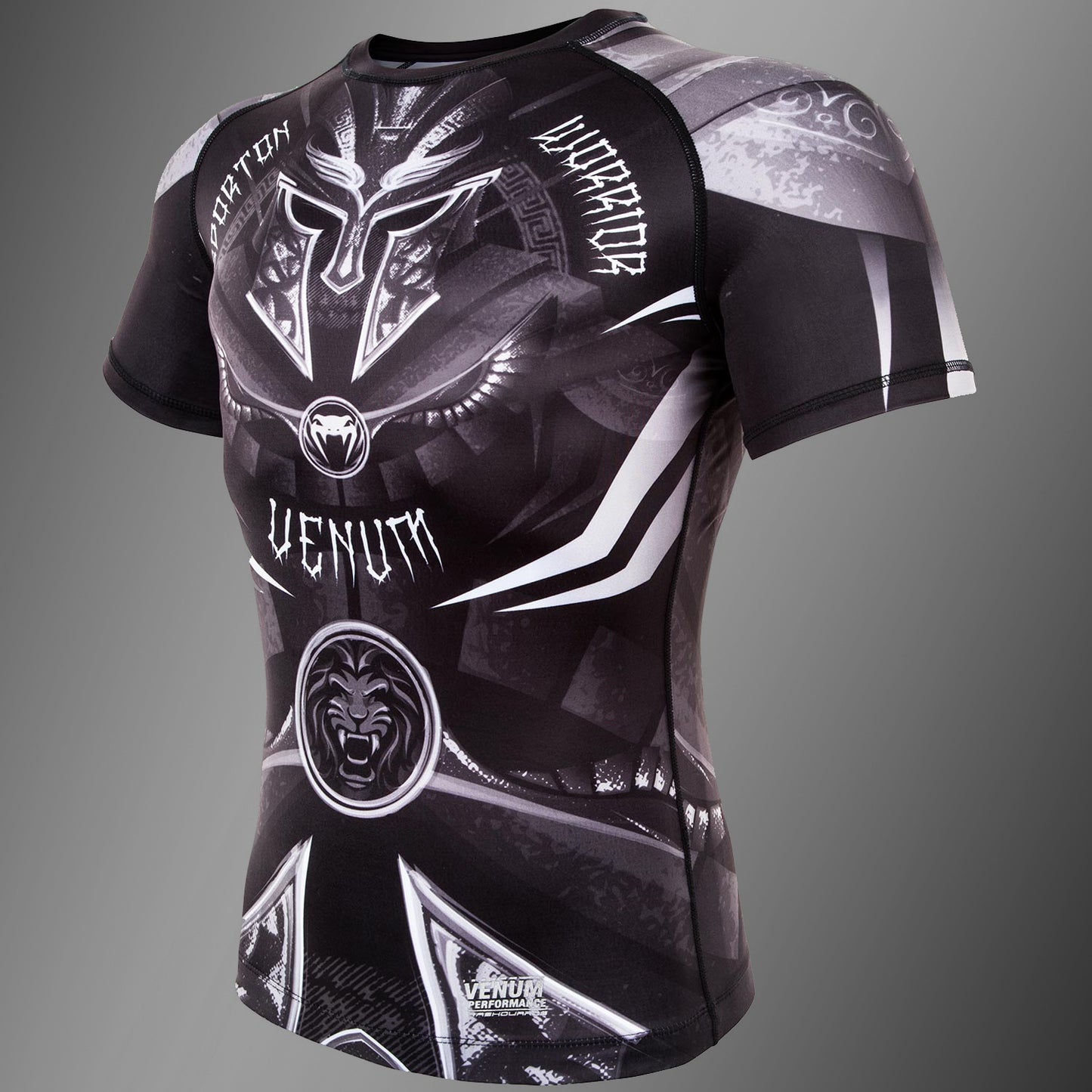 Venum Gladiator 3.0 Rashguard a maniche corte - Nera/Bianco